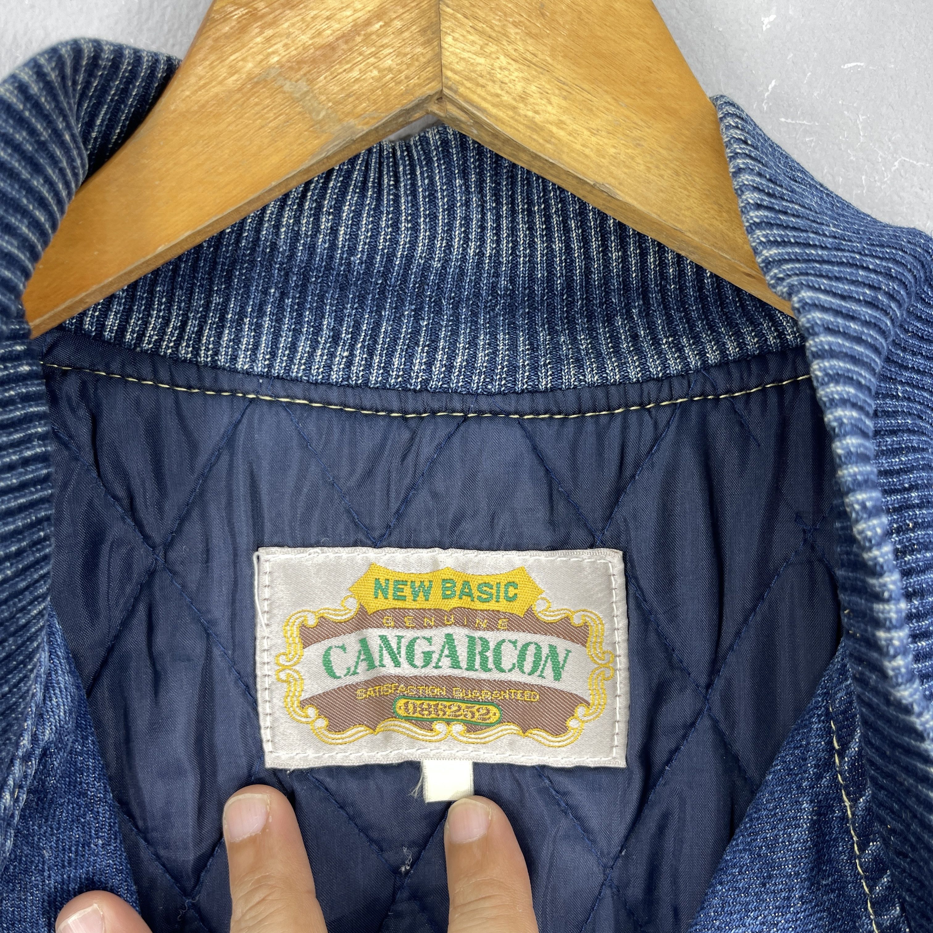 Vintage Vintage 1990s CANGARCON Bomber Style Denim Jacket Size US L / EU 52-54 / 3 - 8 Thumbnail