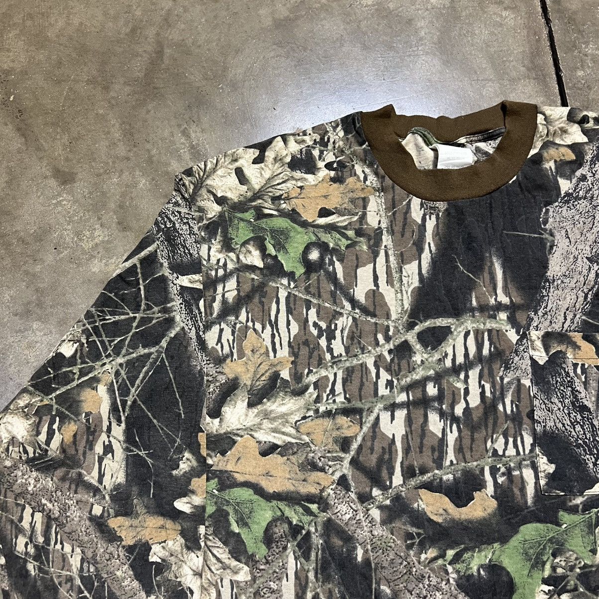 Realtree Vintage 90s RealTree Long Sleeve Shirt Pocket Tee Ringer USA Size US XXL / EU 58 / 5 - 3 Thumbnail