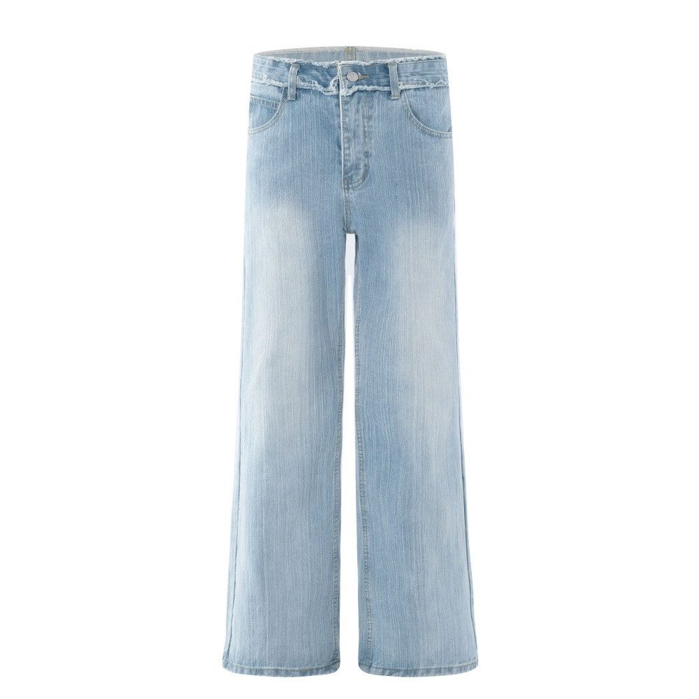 Jean Men's vintage frayed wash distressed loose-fitting jeans Size US 32 / EU 48 - 1 Thumbnail