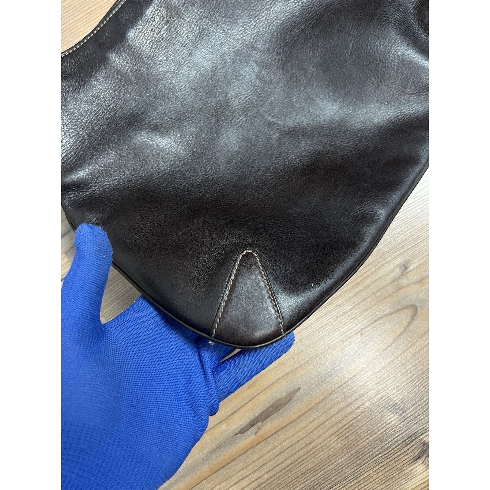 Gucci Gucci Creole Horsebit Dark Brown Leather Hobo Shoulder Bag Size ONE SIZE - 10 Thumbnail