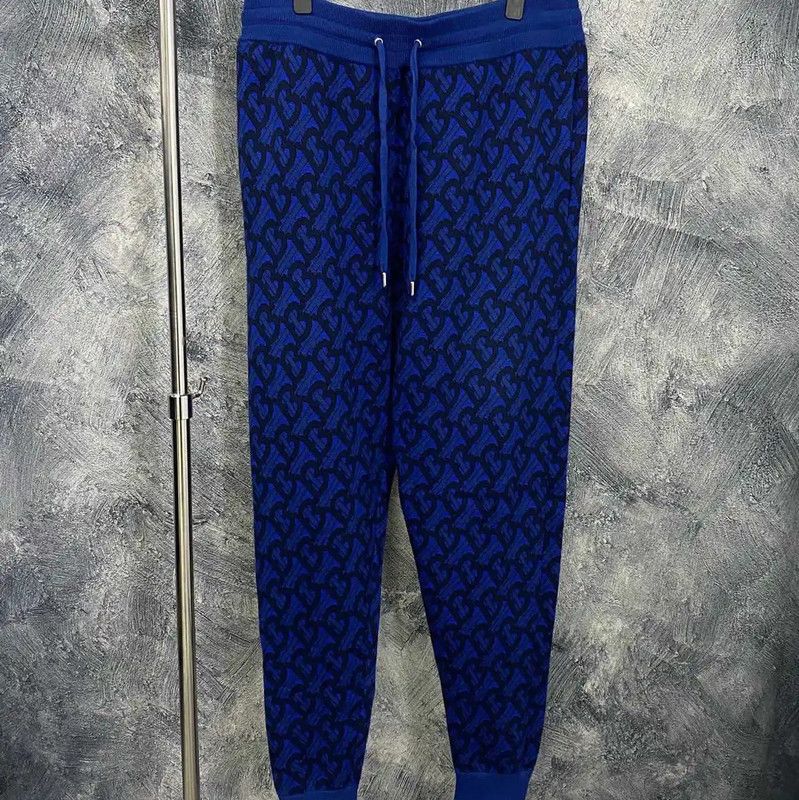 Burberry Burberry Blue Wool Men's Casual Pants Size US 40 / EU 56 - 1 Thumbnail