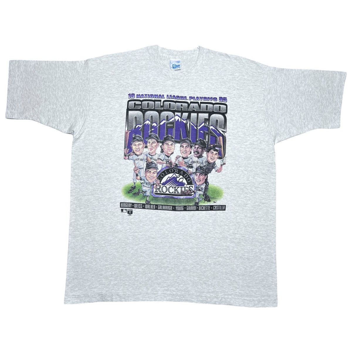 Salem Sportswear 1995 MLB Colorado Rockies Characters Salem Sportswear Tee Size US XL / EU 56 / 4 - 1 Thumbnail