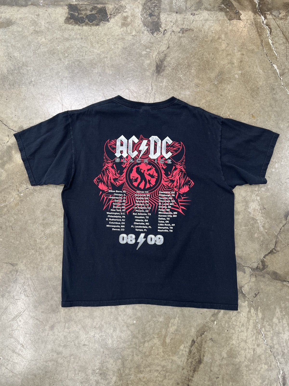 Band Tees × Vintage Vintage 2008 ACDC Black Ice America Tour Tee Sz. XL Size US XL / EU 56 / 4 - 5 Thumbnail