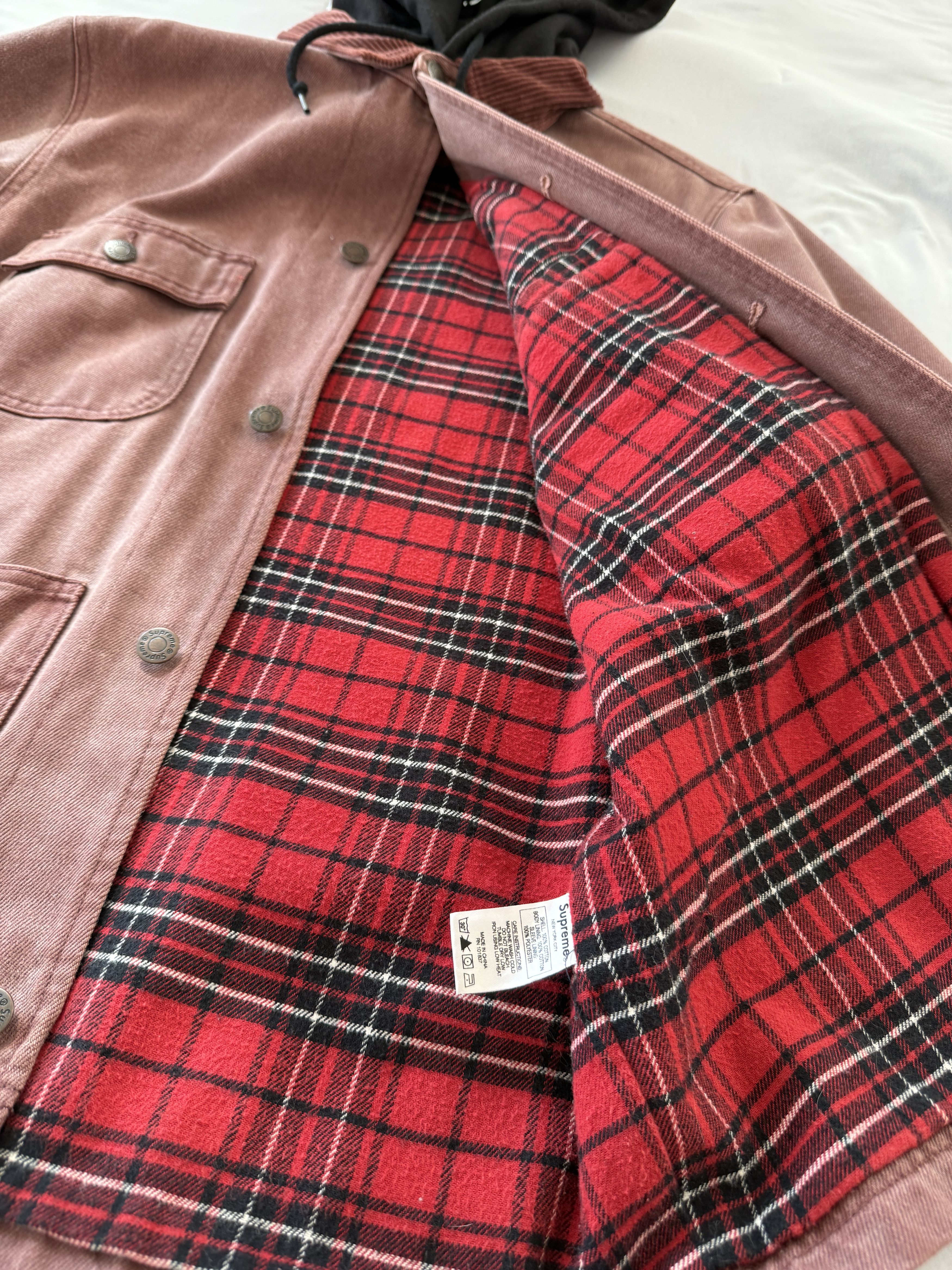 Supreme 2017 F/W Supreme Hooded Chore Coat Dusty Rose Size US M / EU 48-50 / 2 - 4 Thumbnail