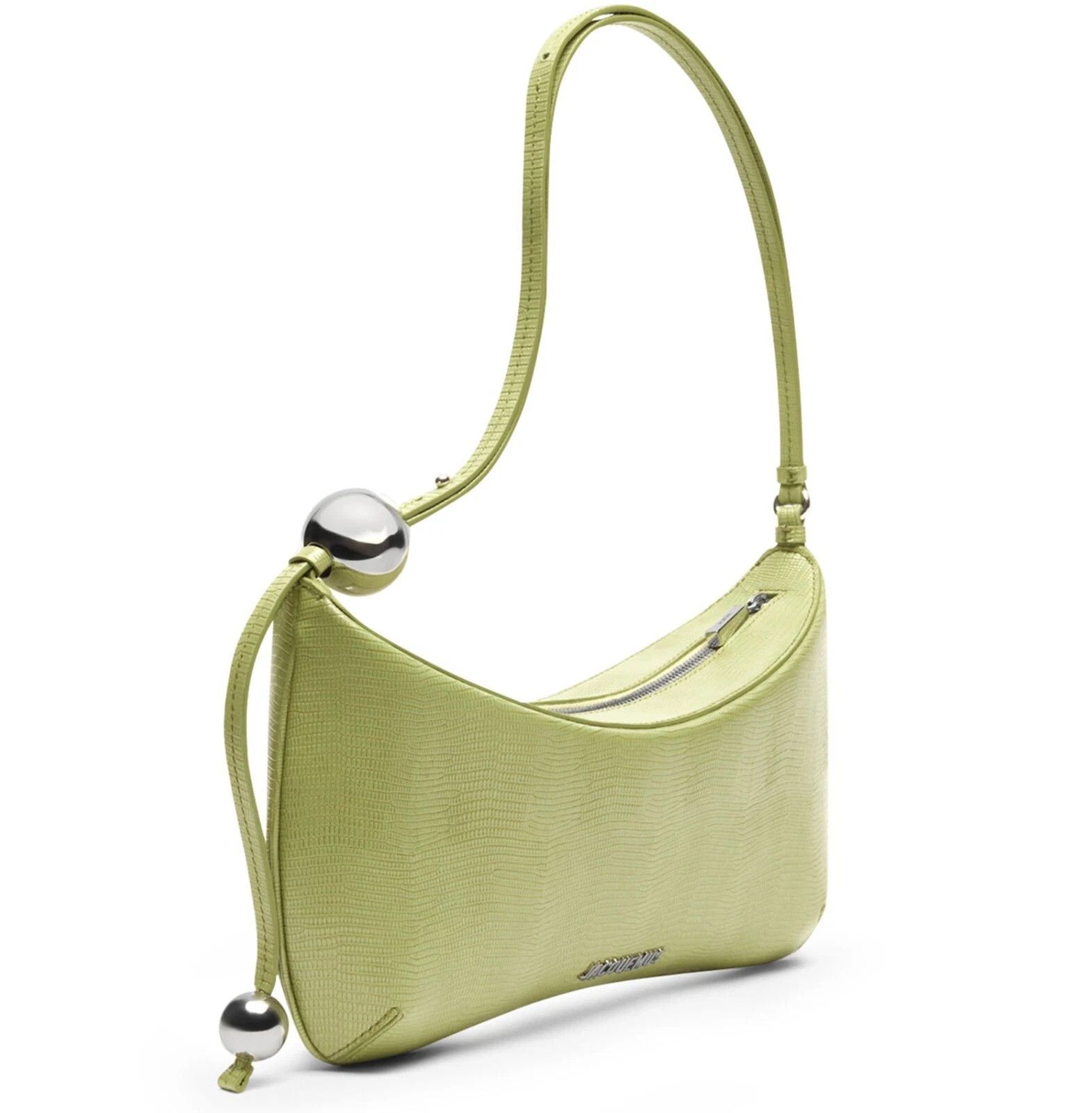 Jacquemus JACQUEMUS Large Bisou Perle Green Embossed Shoulder Bag Size ONE SIZE - 2 Thumbnail