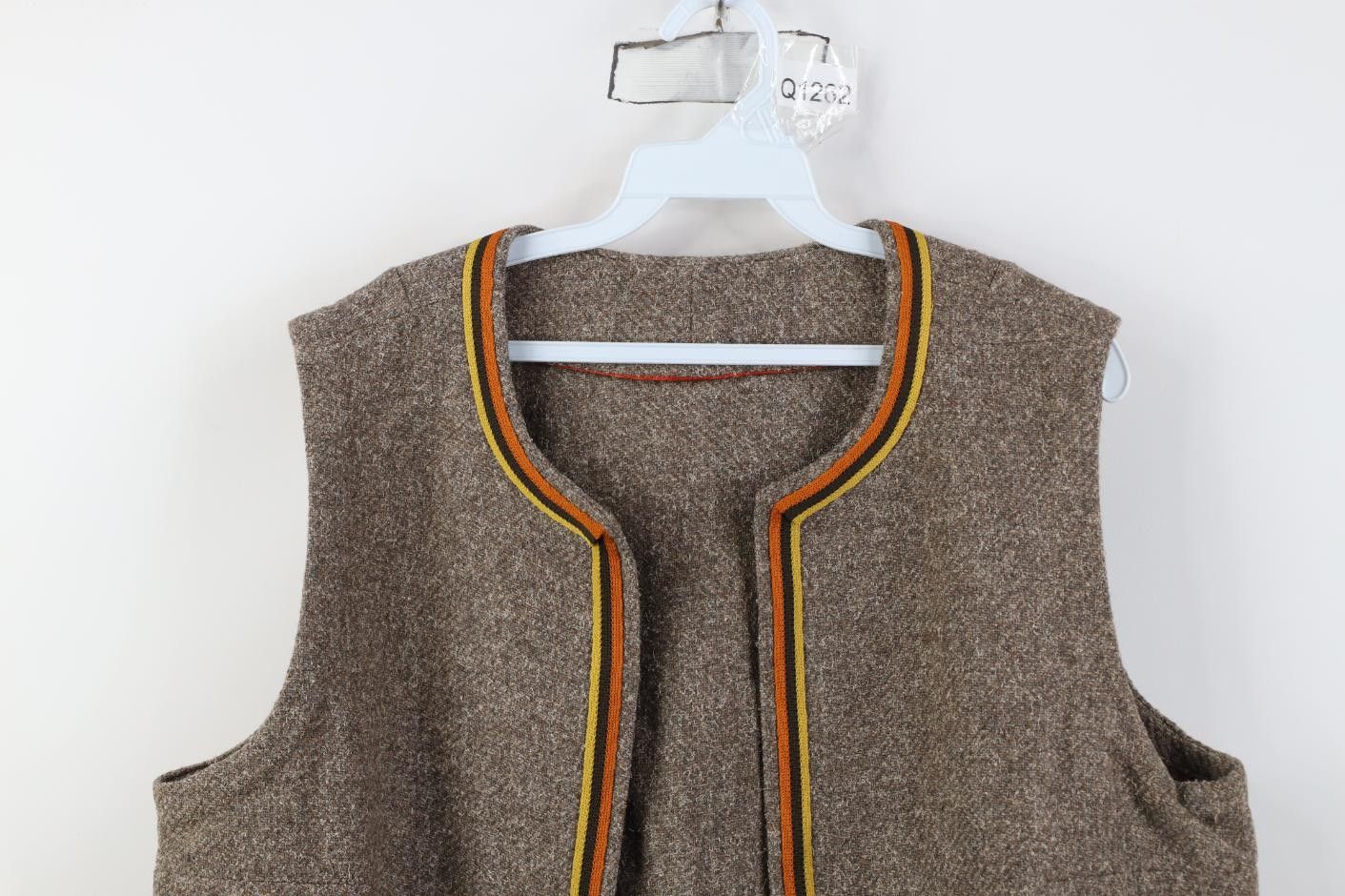 Vintage Vintage 70s Mid Century Modern MCM Wool Tweed Open Vest Size L / US 10 / IT 46 - 2 Thumbnail