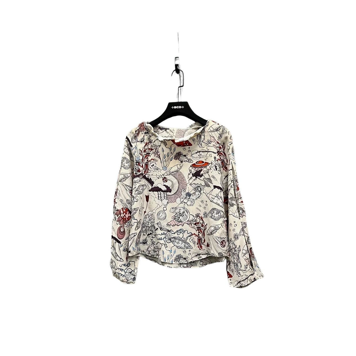 DOROTHEE SCHUMACHER Dorothee Schumacher Graphic Print Silk Blend Blouse Size XS Size XS / US 0-2 / IT 36-38 - 1 Thumbnail