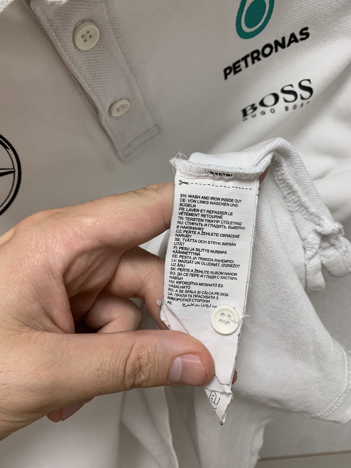 Mercedes-Benz Mercedes Benz Petronas white polo L size Size US L / EU 52-54 / 3 - 3 Thumbnail