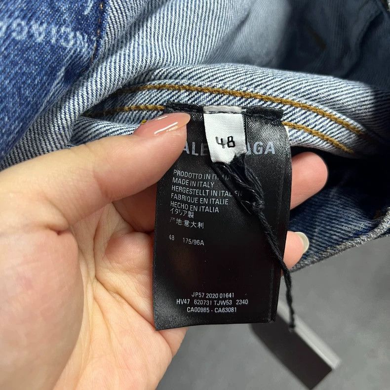 Balenciaga Balenciaga latest denim blue logo full print casual single Size US M / EU 48-50 / 2 - 4 Thumbnail