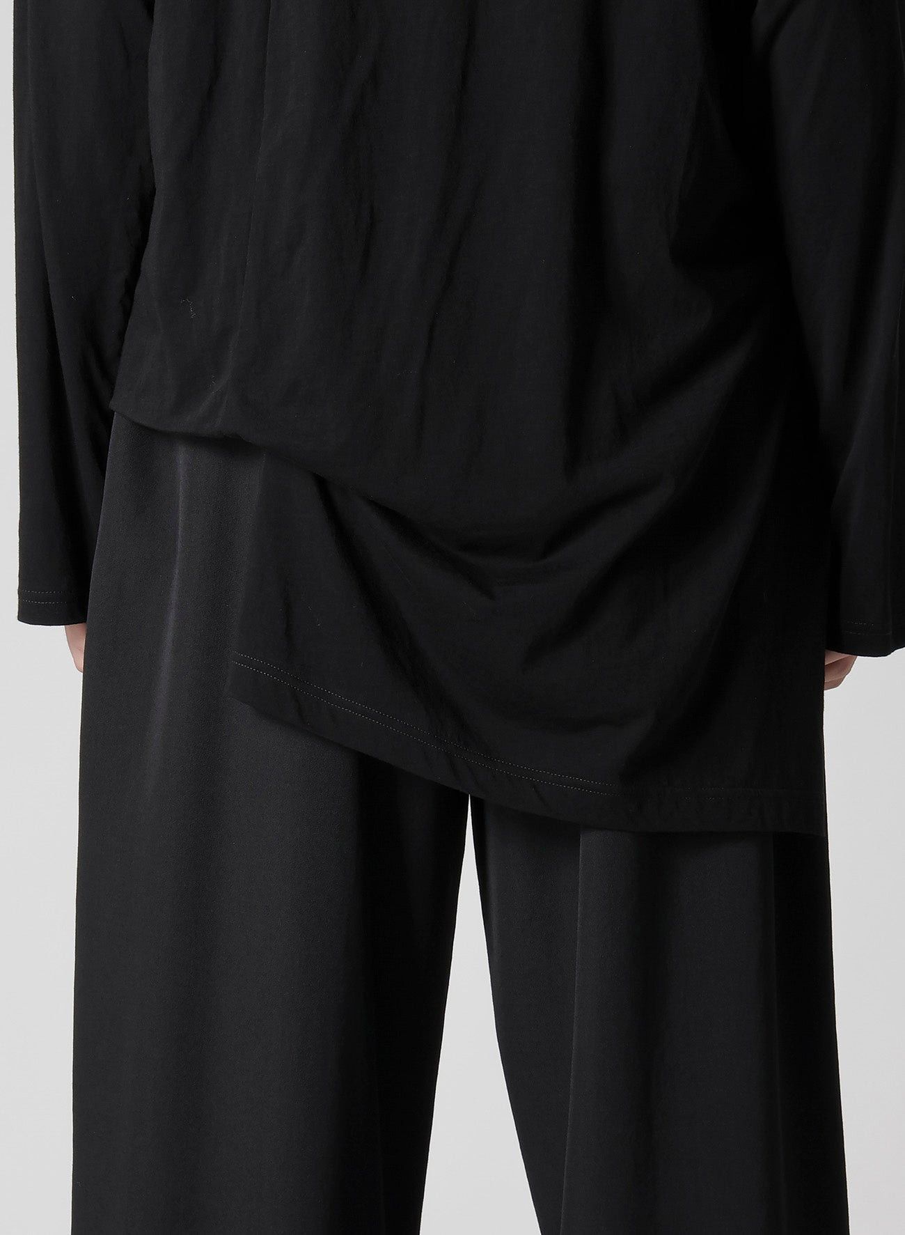 Yohji Yamamoto Yohji Yamamoto Pour Homme - Tencel ASYMMETRY LONG SLEEVE T Size US L / EU 52-54 / 3 - 7 Thumbnail