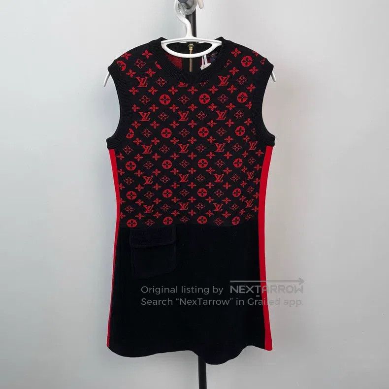 Louis Vuitton Louis Vuitton Black and red color-block presbyopic dress Size M / US 6-8 / IT 42-44 - 1 Thumbnail