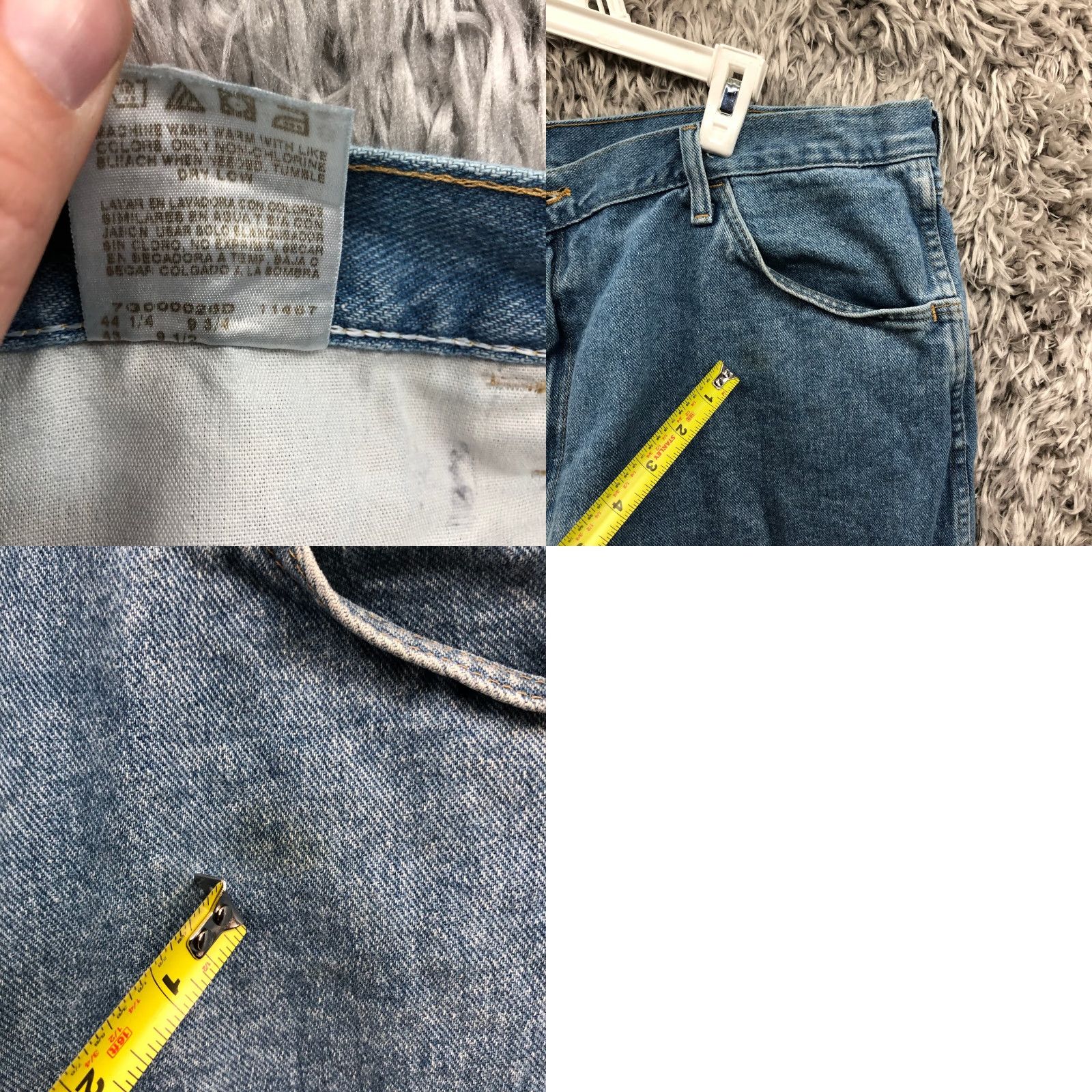 Wrangler Wrangler Mens Shorts 42 Mid Rise Medium Wash Blue Denim Bermuda Shorts - 5-Pocket, Belt Loops, Flat Front, Regular Fit Mens Size US 42 / EU 58 - 8 Thumbnail