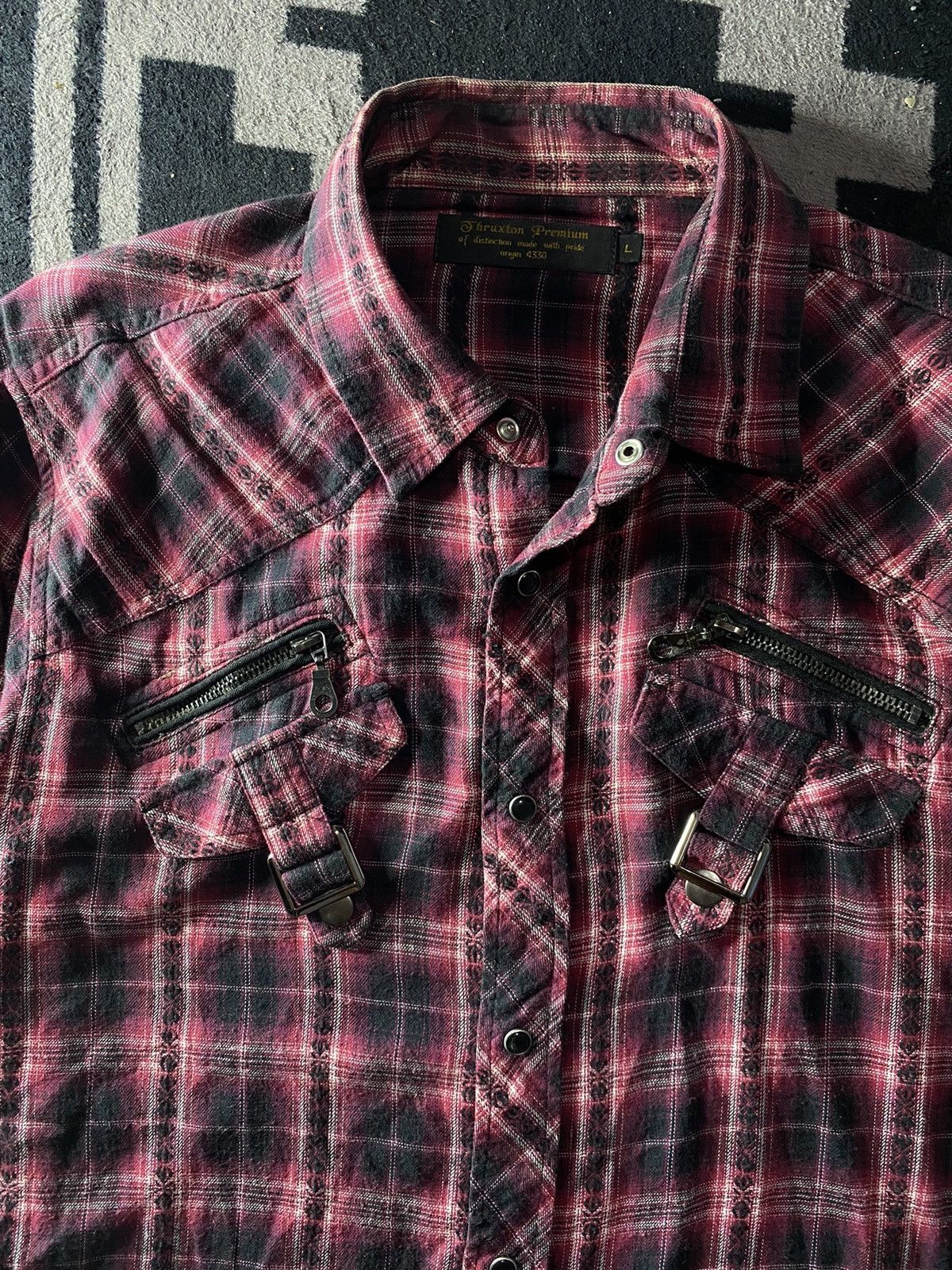 14th Addiction × KMRii × Yasuyuki Ishii Japanese thruxton seditionaries flanel shirts bondage style Size US L / EU 52-54 / 3 - 2 Thumbnail