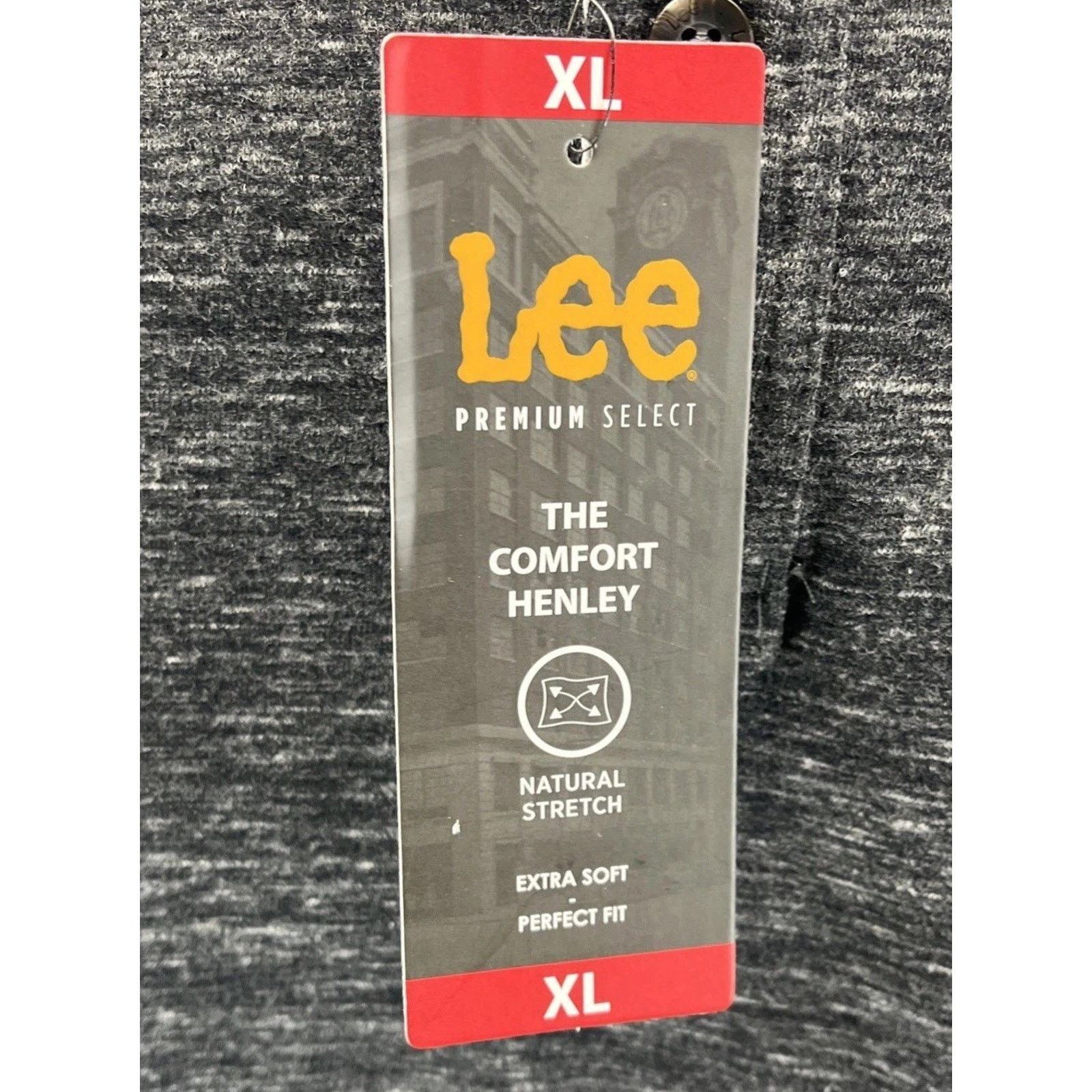 Lee NWT LEE Premium Mens XL Black Comfort Henley T-Shirt Size US XL / EU 56 / 4 - 5 Thumbnail