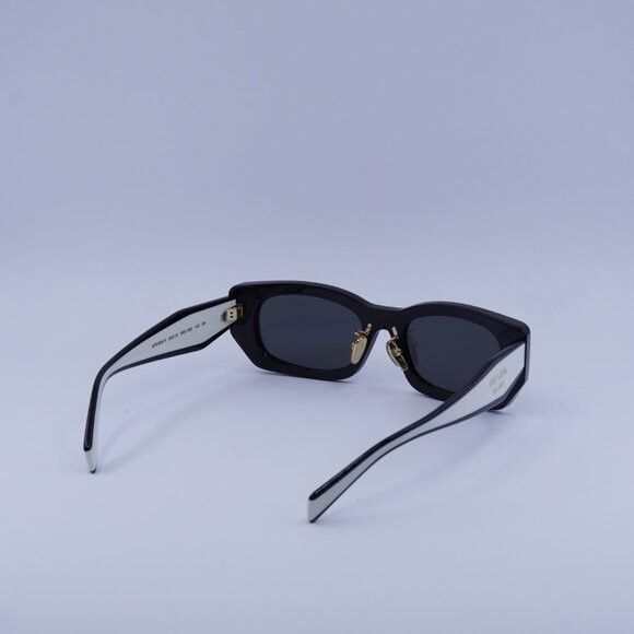 Prada Prada PRB05SF 09Q08Z Sunglasses Black Rectangle Frame Size ONE SIZE - 10 Thumbnail