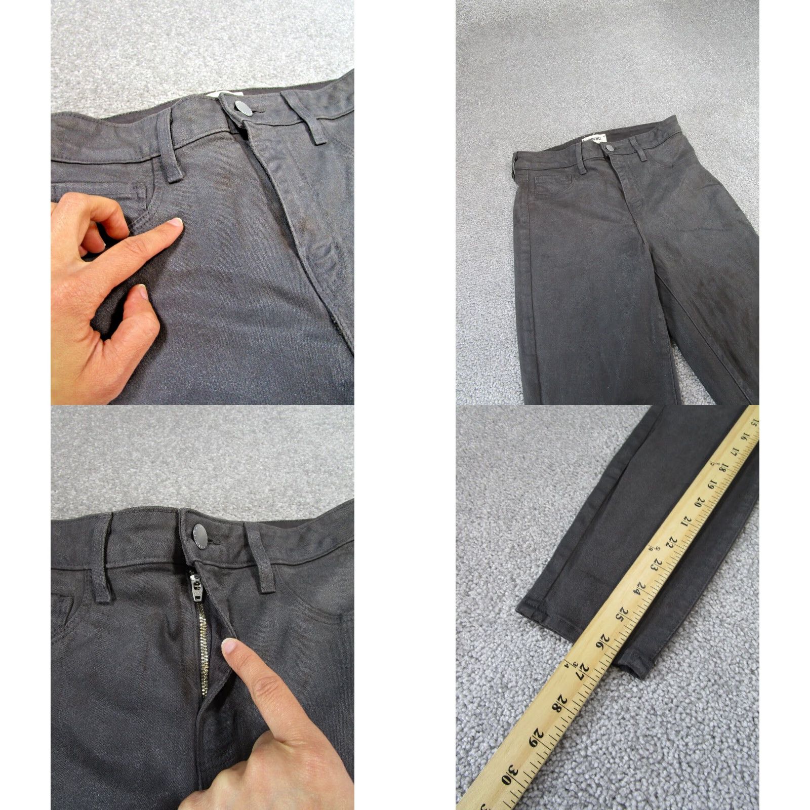 L'AGENCE L'Agence Womens 27 Gray Denim Skinny Jeans Size 27" / US 4 / IT 40 - 4 Thumbnail