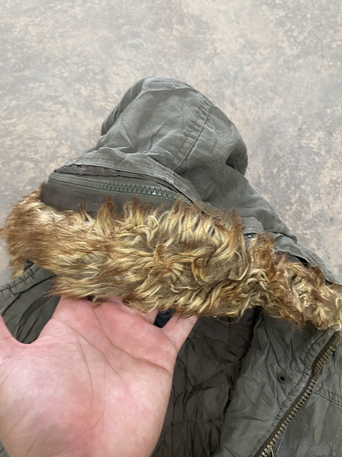 Hysteric Glamour VINTAGE CORNFLAKE MILITARY PARKA PUNK GRUNGE FUR HOODED LGB Size US M / EU 48-50 / 2 - 11 Thumbnail