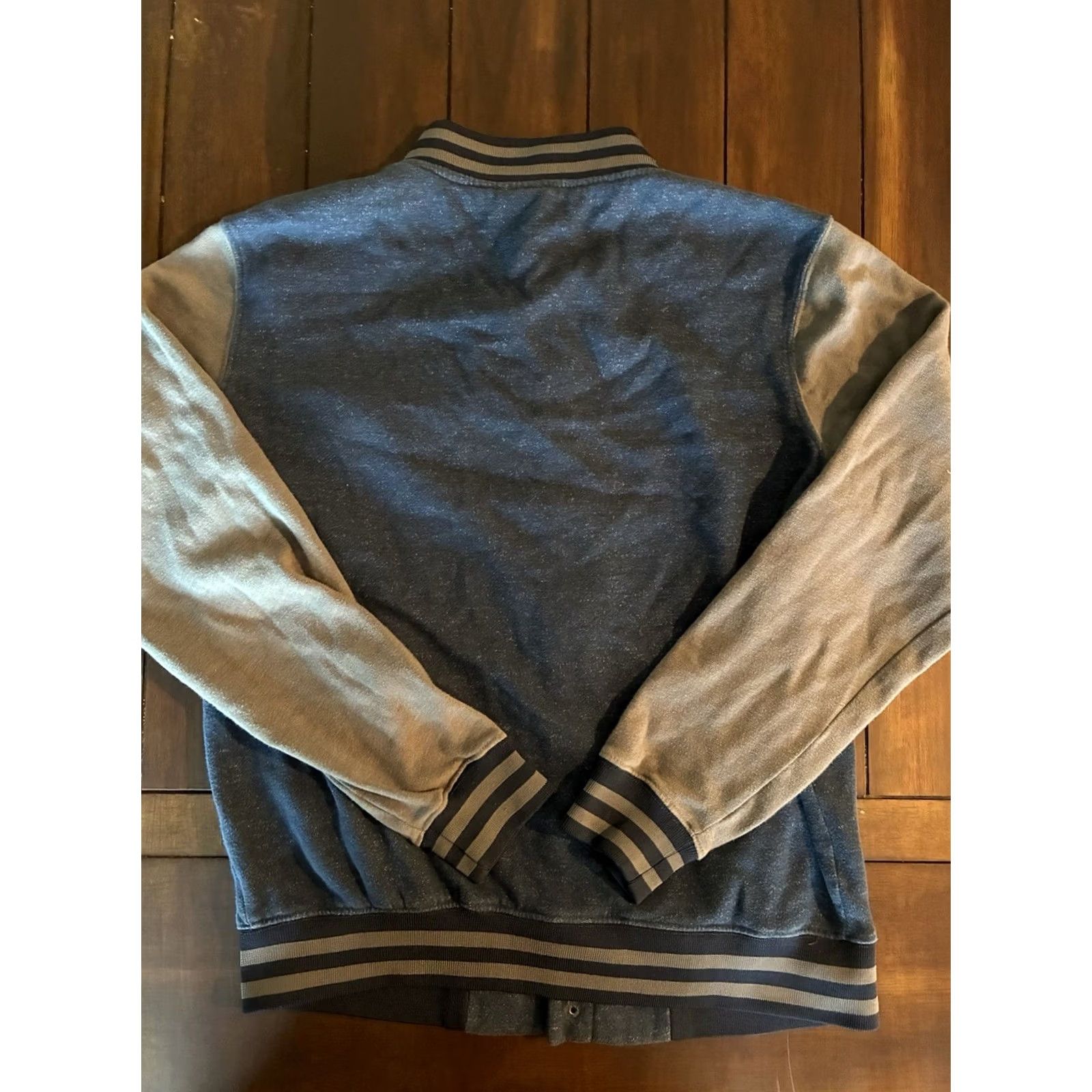 Vintage VINTAGE Superman Jacket Mens Small Blue Gray Snap Buttons Bomber Jacket Size US S / EU 44-46 / 1 - 6 Thumbnail