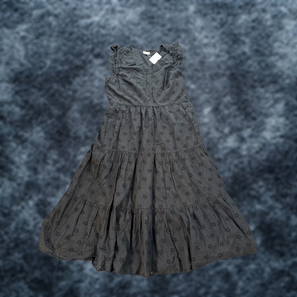 J.Crew J.Crew V-Neck Dress Shirt Dress Women Sleeveless Floral Black 6 Knee Length BP803 Size M / US 6-8 / IT 42-44 - 1 Thumbnail