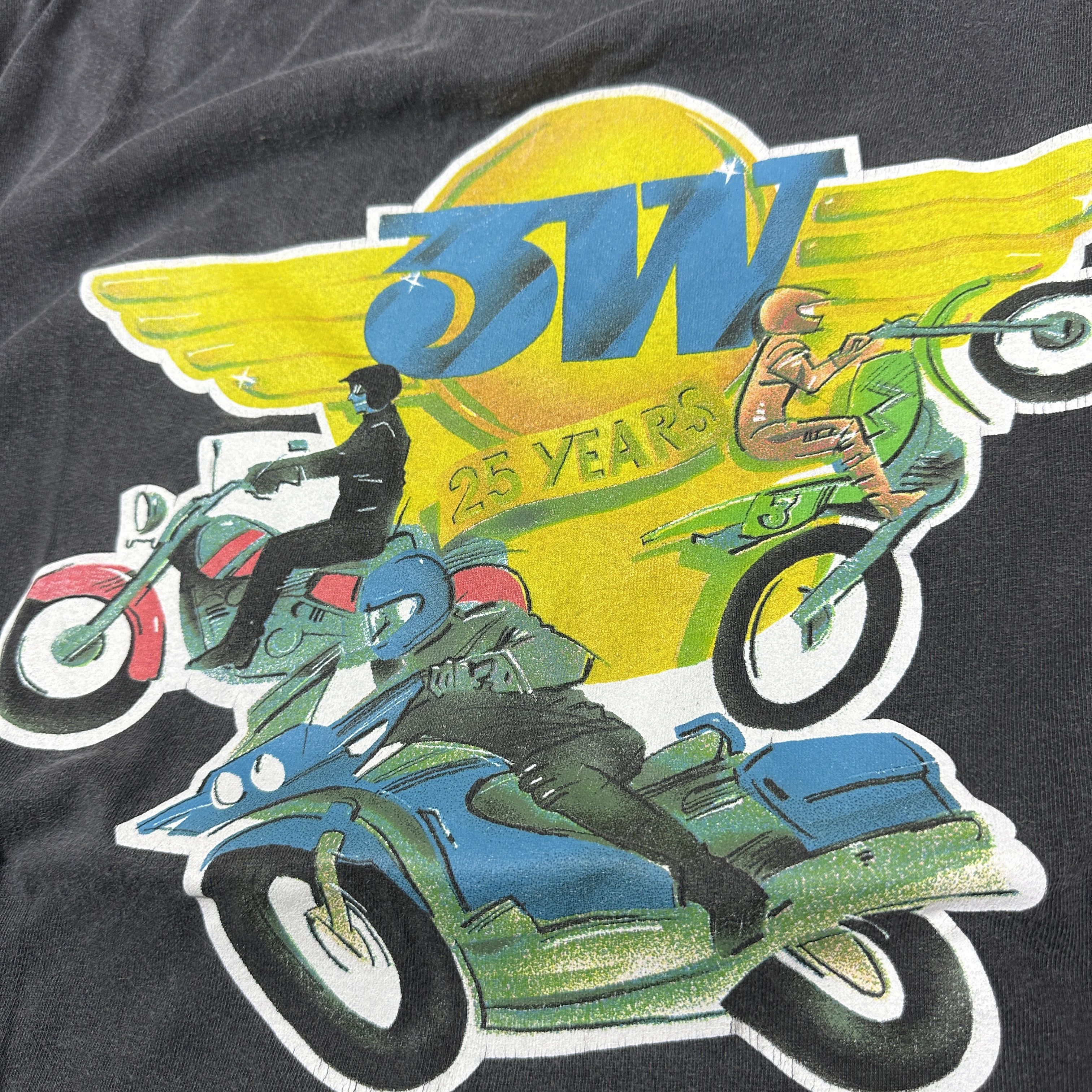 Vintage Vintage Streetwear Sporty 3W Moto Racing T-shirt 90s Size US XXL / EU 58 / 5 - 2 Thumbnail