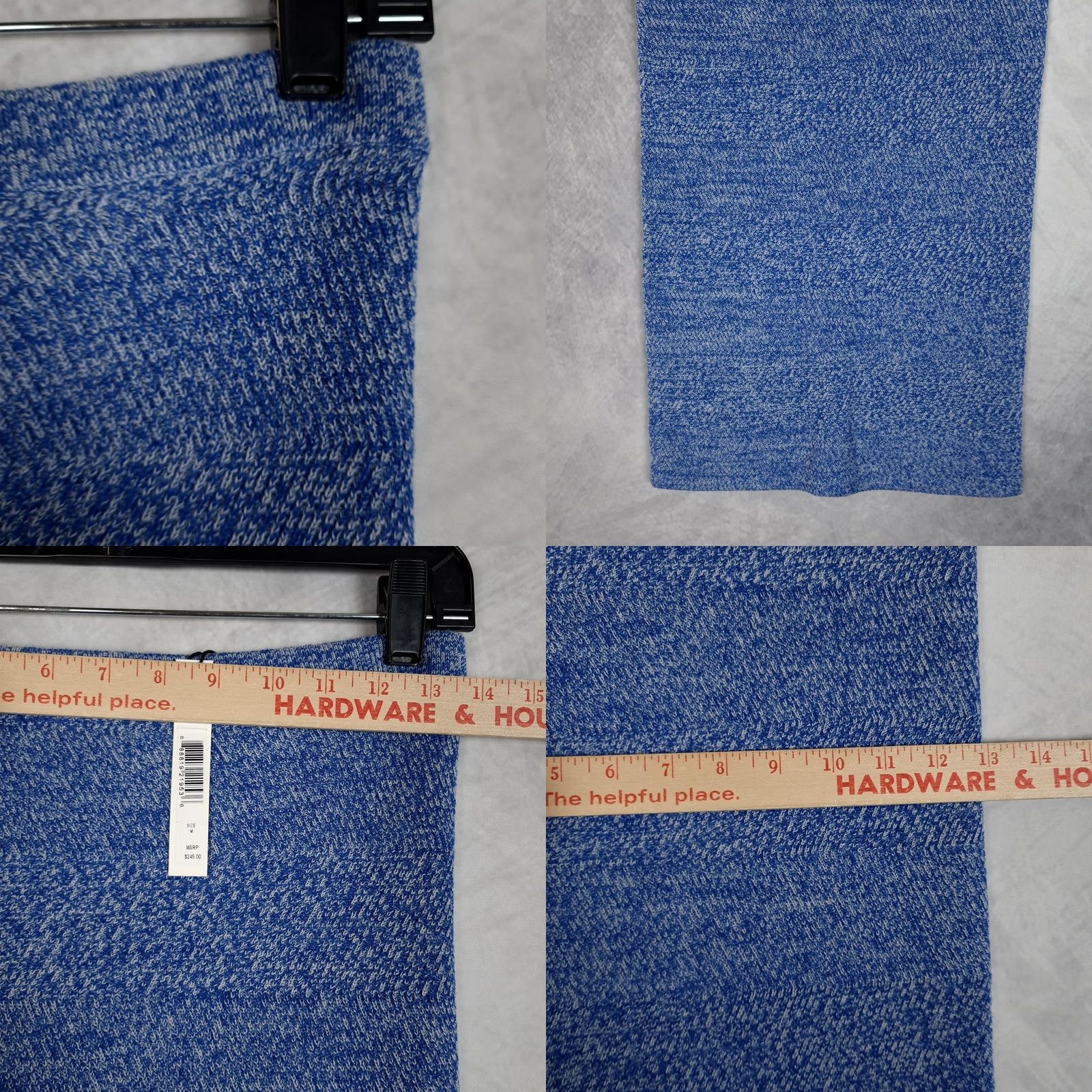 Alice + Olivia VINTAGE? No -> Alice + Olivia Skirt Womens Medium Blue Pencil Midi High Waist Wool Knit Bodycon Size 32" / US 10 / IT 46 - 8 Thumbnail