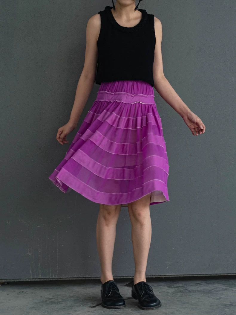 Comme des Garcons Comme Des Garcons size S Purple stitching skirt Size 22" - 1 Thumbnail