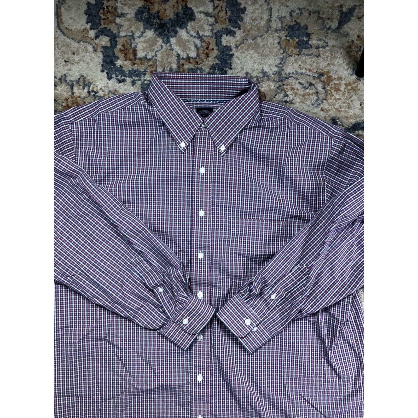 Brooks Brothers Brooks Brothers Shirt Mens 1XLT XL Tall Red Gingham Non Iron Supima Cotton Dress Shirt Button-Down Collar Long Sleeve Barrel Cuff Size US XL / EU 56 / 4 - 2 Thumbnail