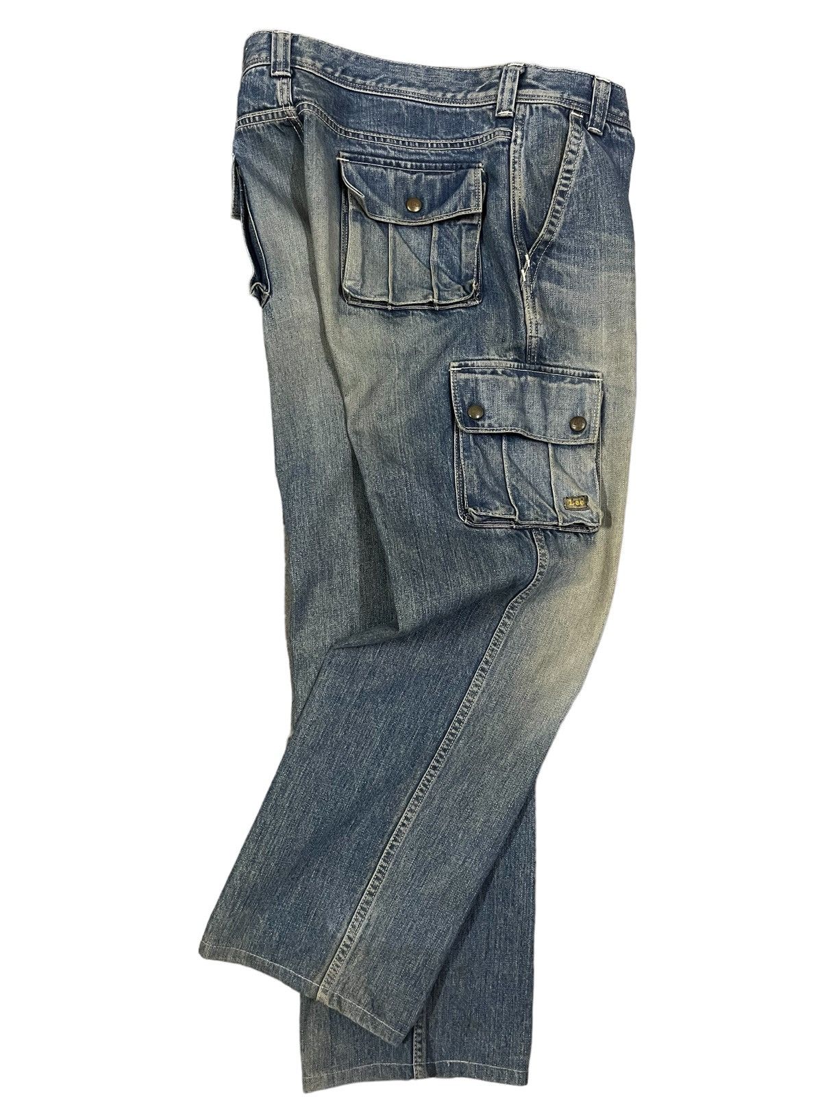 Japanese Brand × Le Grande Bleu (L.G.B.) Vintage Lee Mud Washed Multi Pocket Cargo Baggy Jeans Size US 32 / EU 48 - 11 Thumbnail