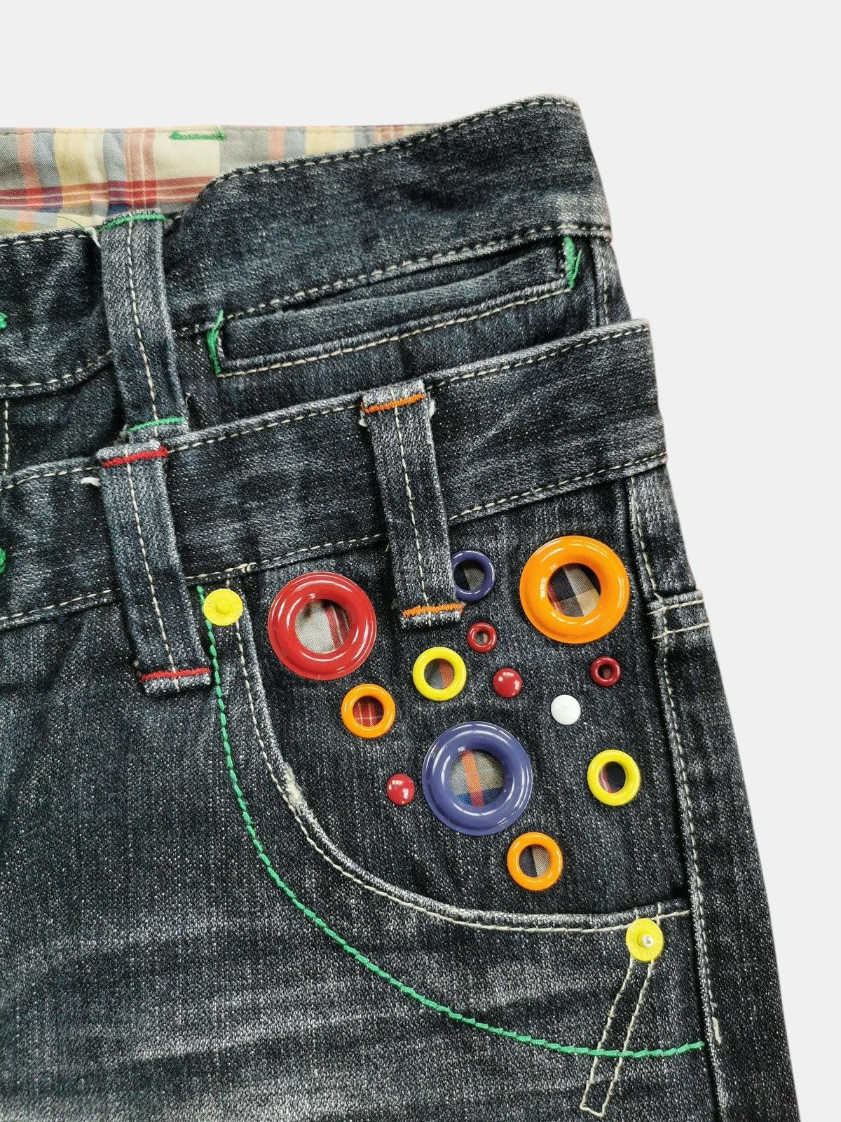 Kapital Distressed Black Denim Jeans Style Kapital Jeans Size US 30 / EU 46 - 9 Thumbnail