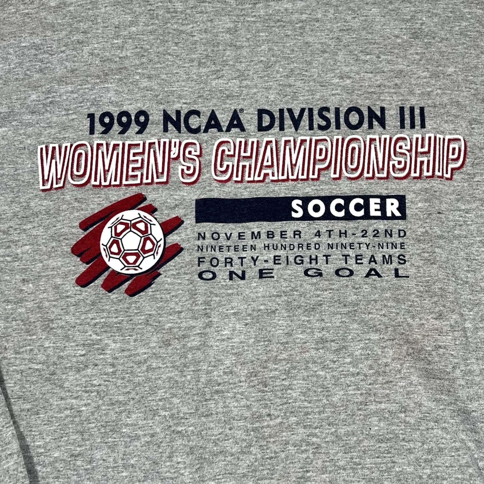 NCAA VINTAGE 1999 NCAA Division Women’s Soccer Championship Longsleeve Shirt Size L Gray Nike? Size L / US 10 / IT 46 - 2 Thumbnail