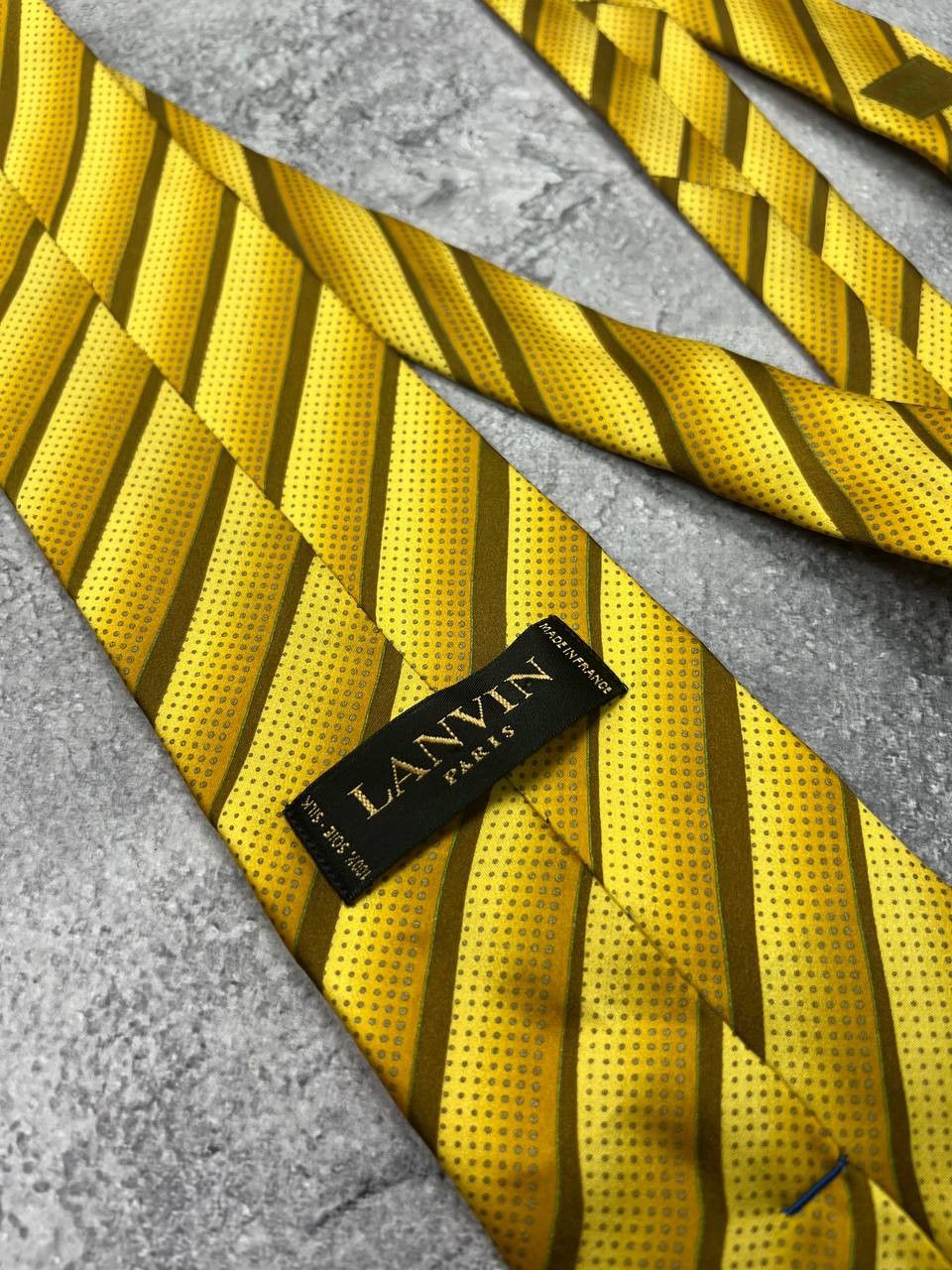 Lanvin Vintage Lanvin Paris Silk Neck Striped Tie Cravatte 90s Size ONE SIZE - 6 Thumbnail