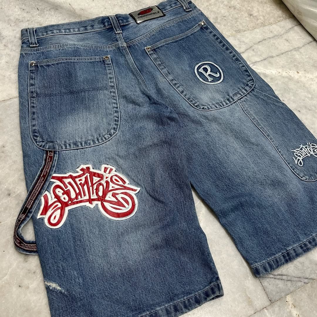 JNCO × Southpole Vintage Southpole Spellout Embroidered Jorts Size US 34 / EU 50 - 1 Thumbnail