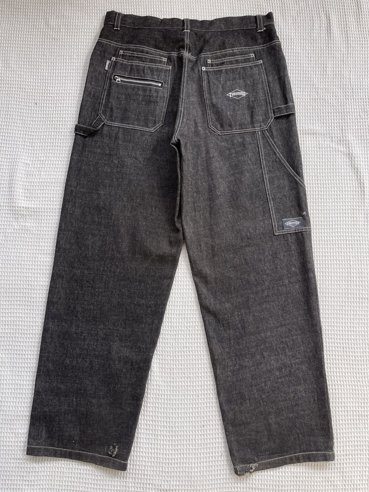 Thrasher × Vintage LastDrop🔥Very Rare🔥THRASHER MAGAZINE Skateboards Baggy Jeans Size US 36 / EU 52 - 2 Thumbnail
