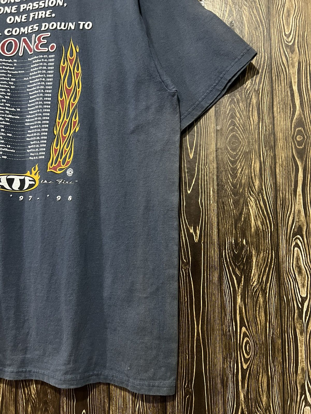Band Tees × Vintage Vintage 90s Acquire The Fire Band Tour Tshirt Size US XL / EU 56 / 4 - 10 Thumbnail