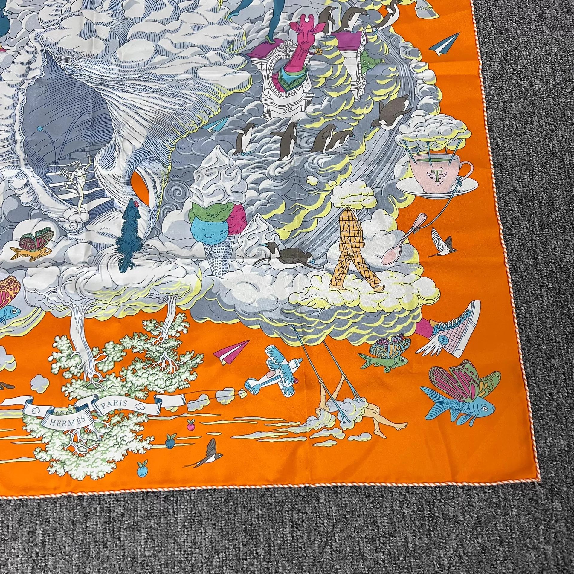 Hermes Hermes My Cloud World Square Scarf 90x90 98 New Box Size ONE SIZE - 5 Thumbnail