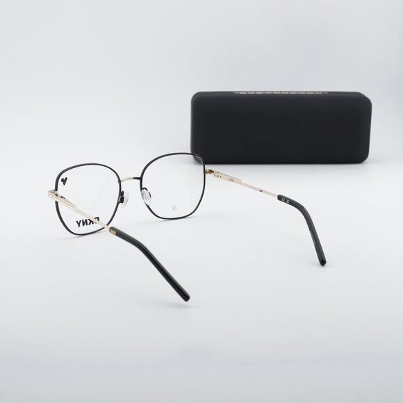 DKNY DKNY DK1034 001 Eyeglasses Black/Gold 51mm Square Frame Size ONE SIZE - 9 Thumbnail