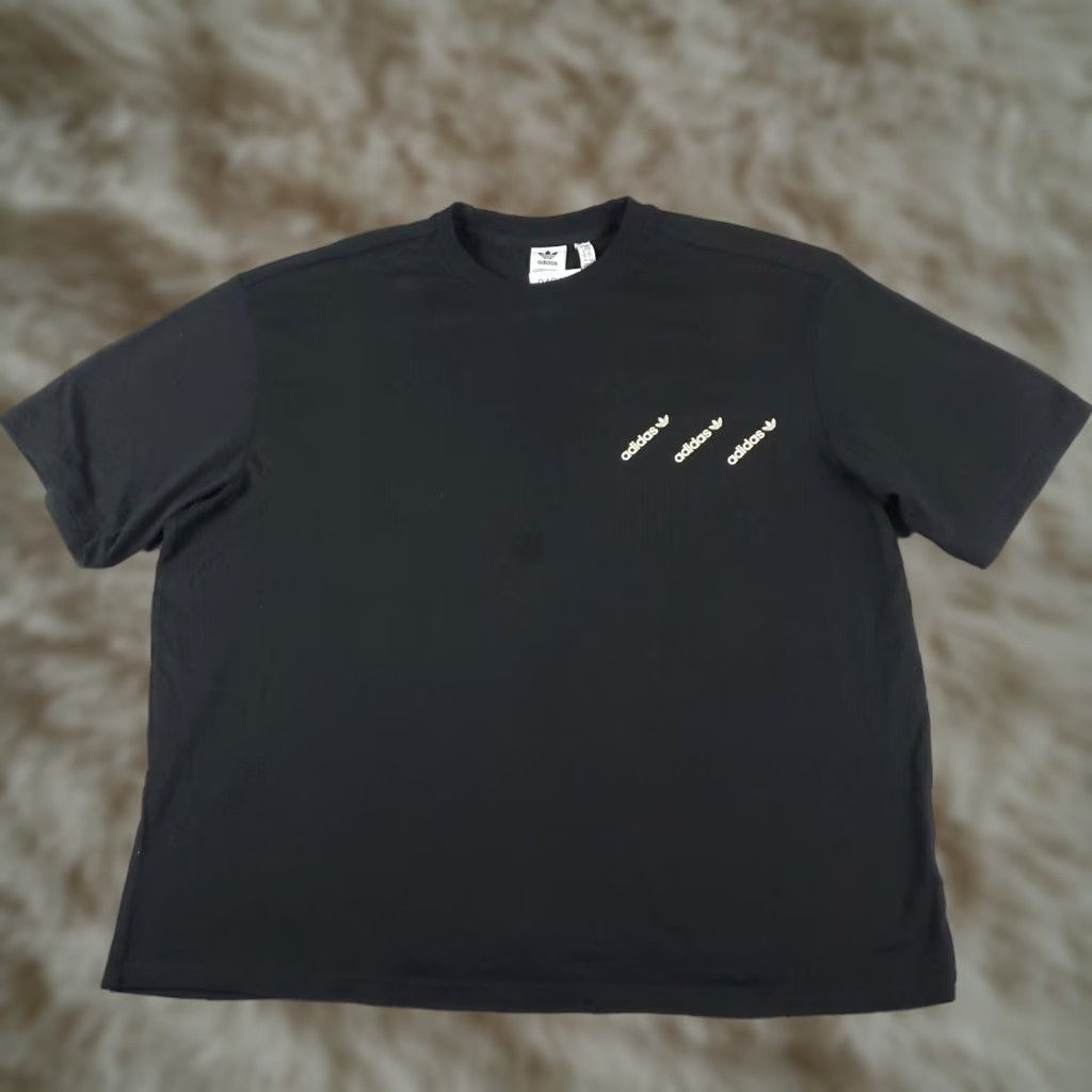 Adidas VINTAGE Adidas Women's T-Shirt XL Black Casual Short Sleeve Logo Cotton Modern 90s Womens Size XL / US 12-14 / IT 48-50 - 1 Thumbnail