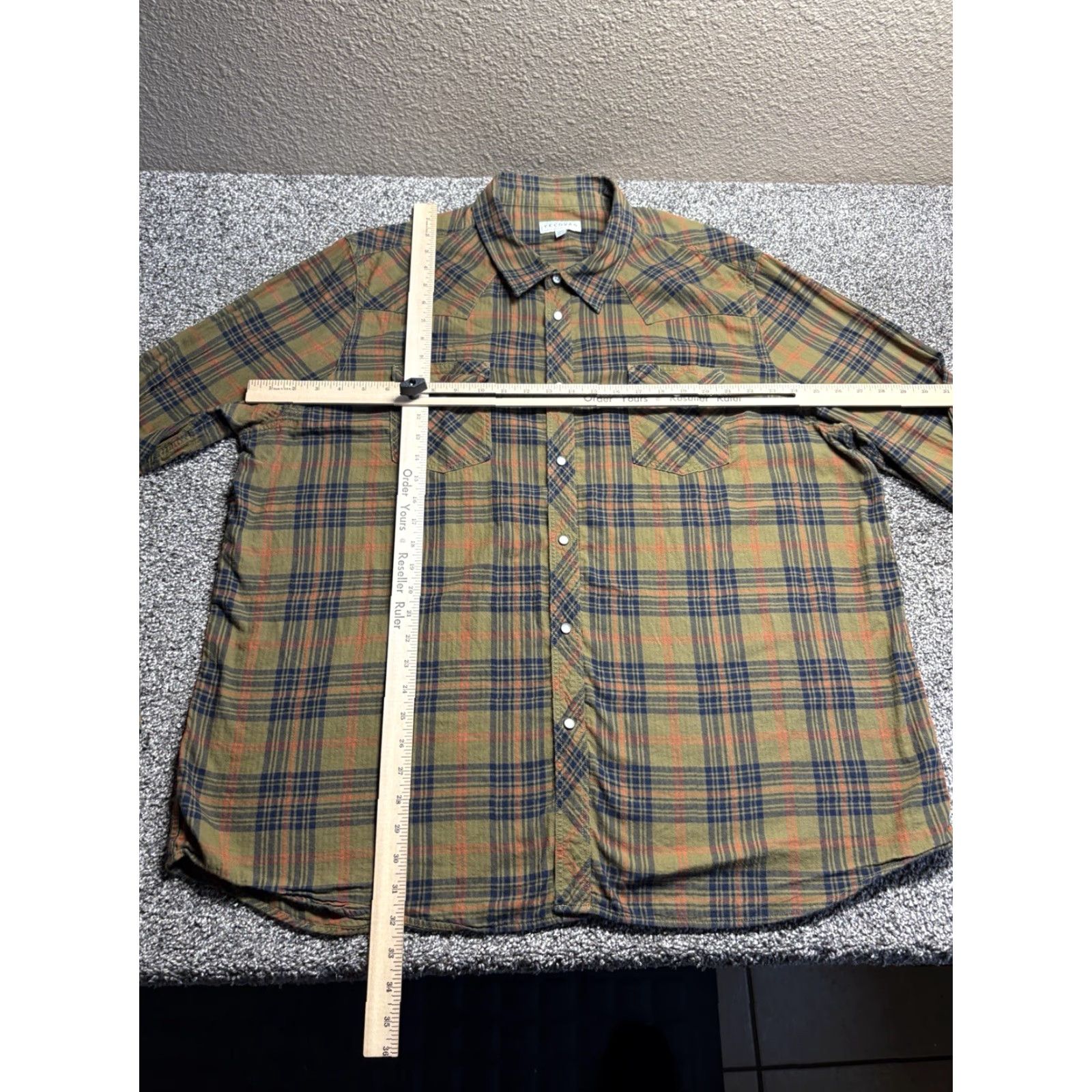 Tecovas Tecovas Pearl Snap Flannel Shirt Men 3XL Western Plaid Cowboy Long Sleeve Size US XXL / EU 58 / 5 - 4 Thumbnail