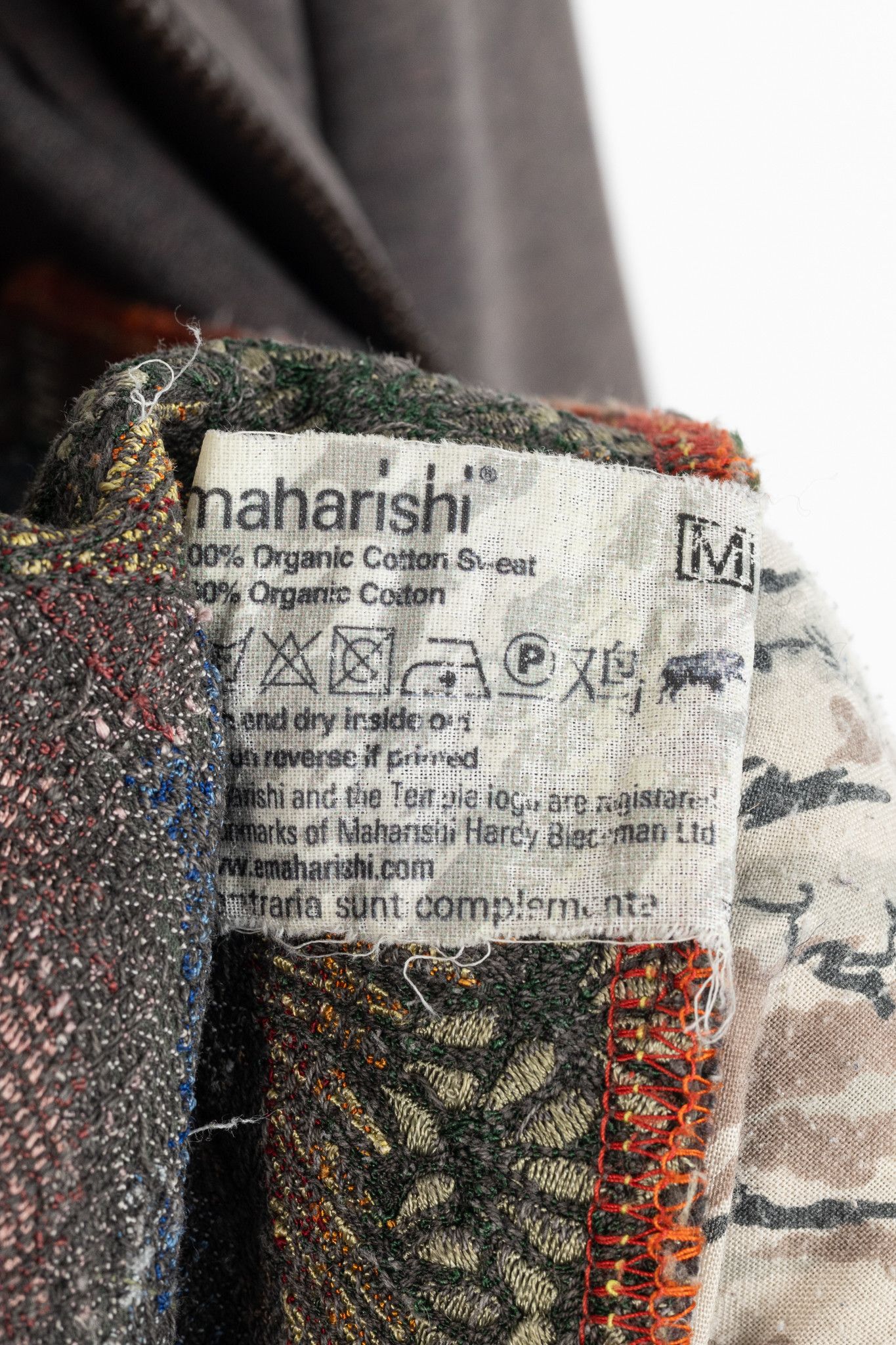 Maharishi Maharishi Brown Cotton Embroidered-Back Zip Hoodie Size US M / EU 48-50 / 2 - 12 Thumbnail