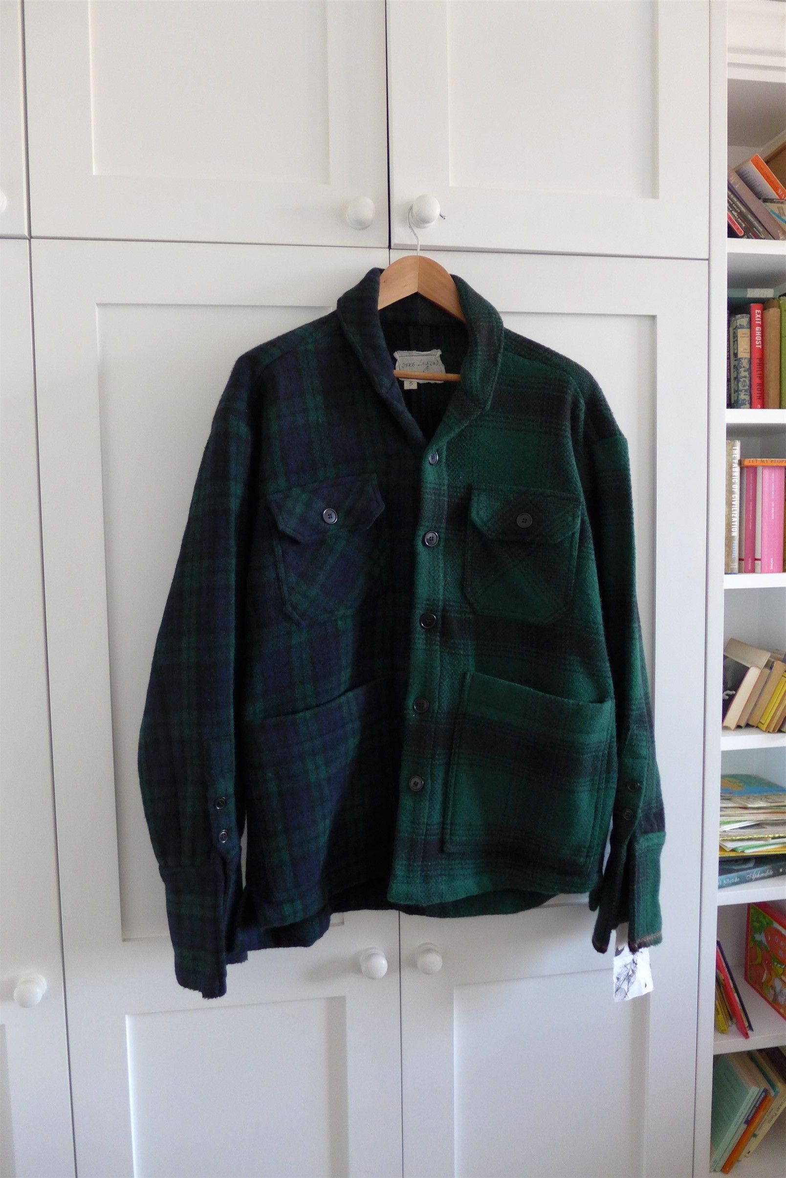 Greg Lauren Greg Lauren Hunter Shawl Collar Jacket - Green & Blue Plaid Size US L / EU 52-54 / 3 - 4 Thumbnail