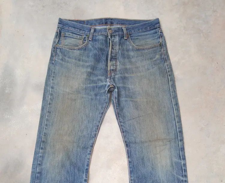 Levi's Vintage Levi's 501 Distressed Jeans 33x32 Size US 33 - 5 Thumbnail