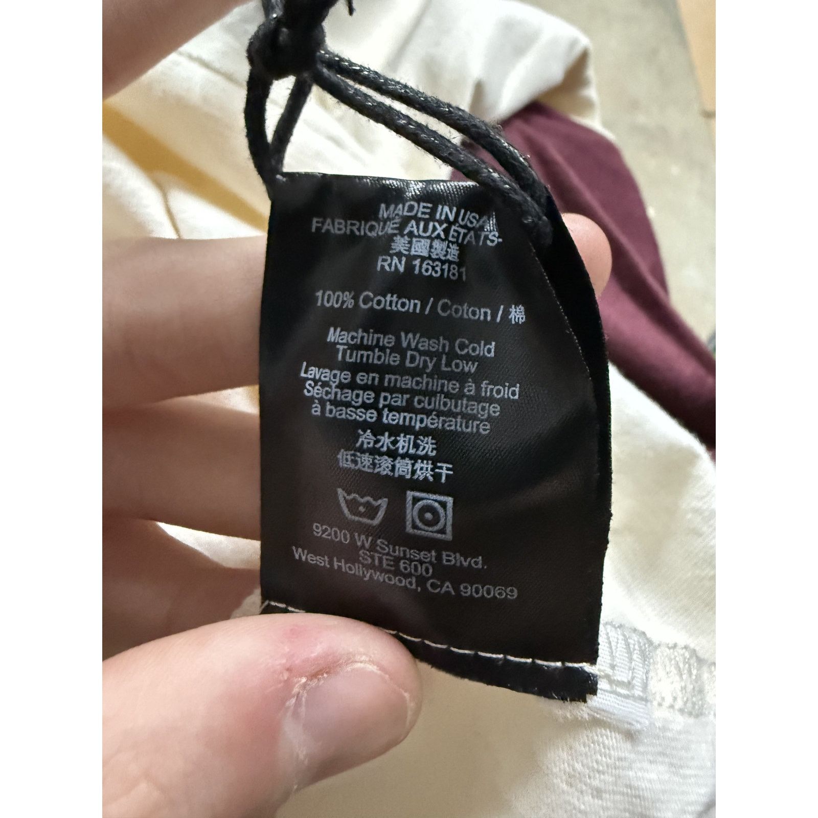 Rhude Rhude Tee Maroon White Large New Size US L / EU 52-54 / 3 - 7 Thumbnail