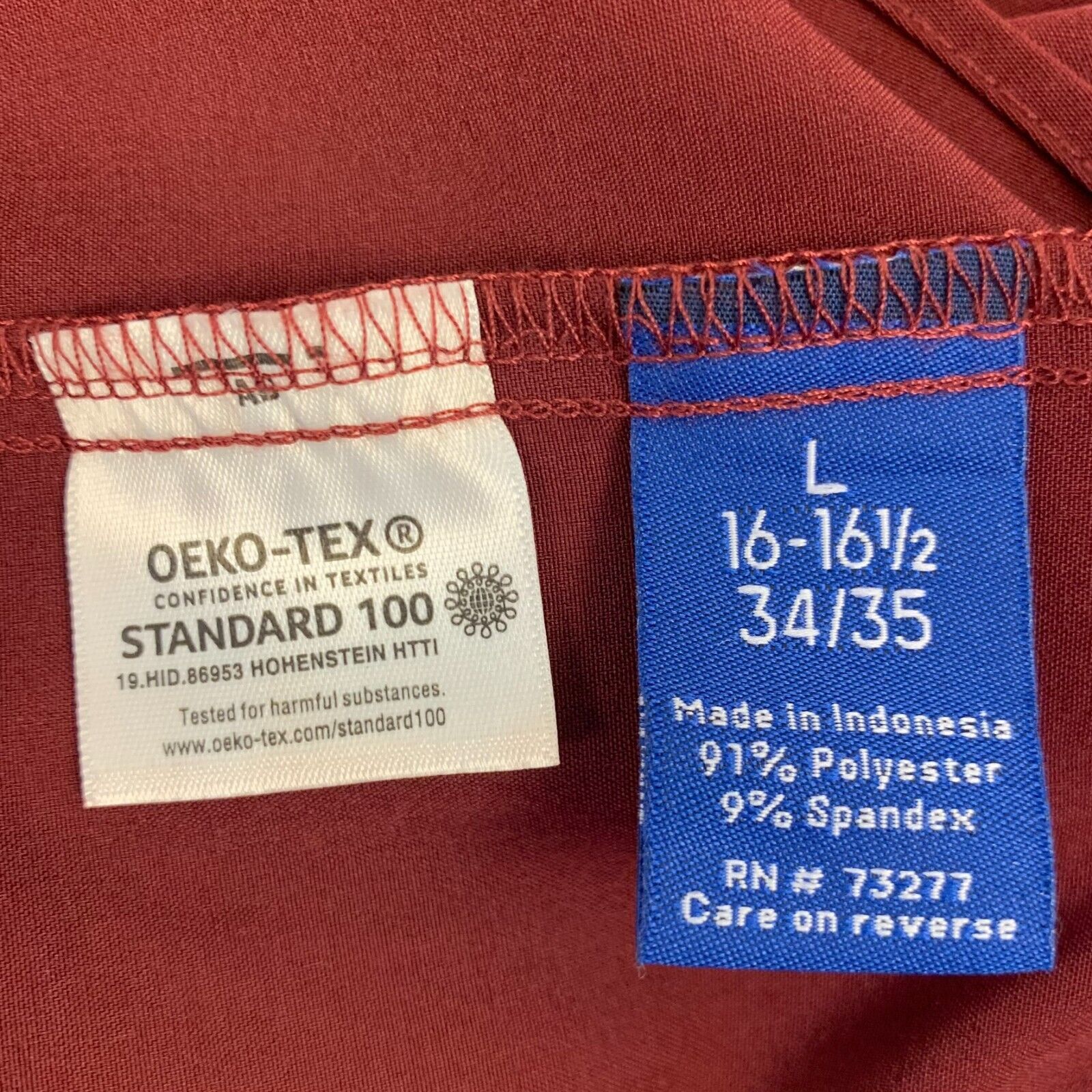 Apt. 9 Apt 9 Button Up Shirt Mens Large Premier Flex Perf Slim Red Size US L / EU 52-54 / 3 - 6 Thumbnail