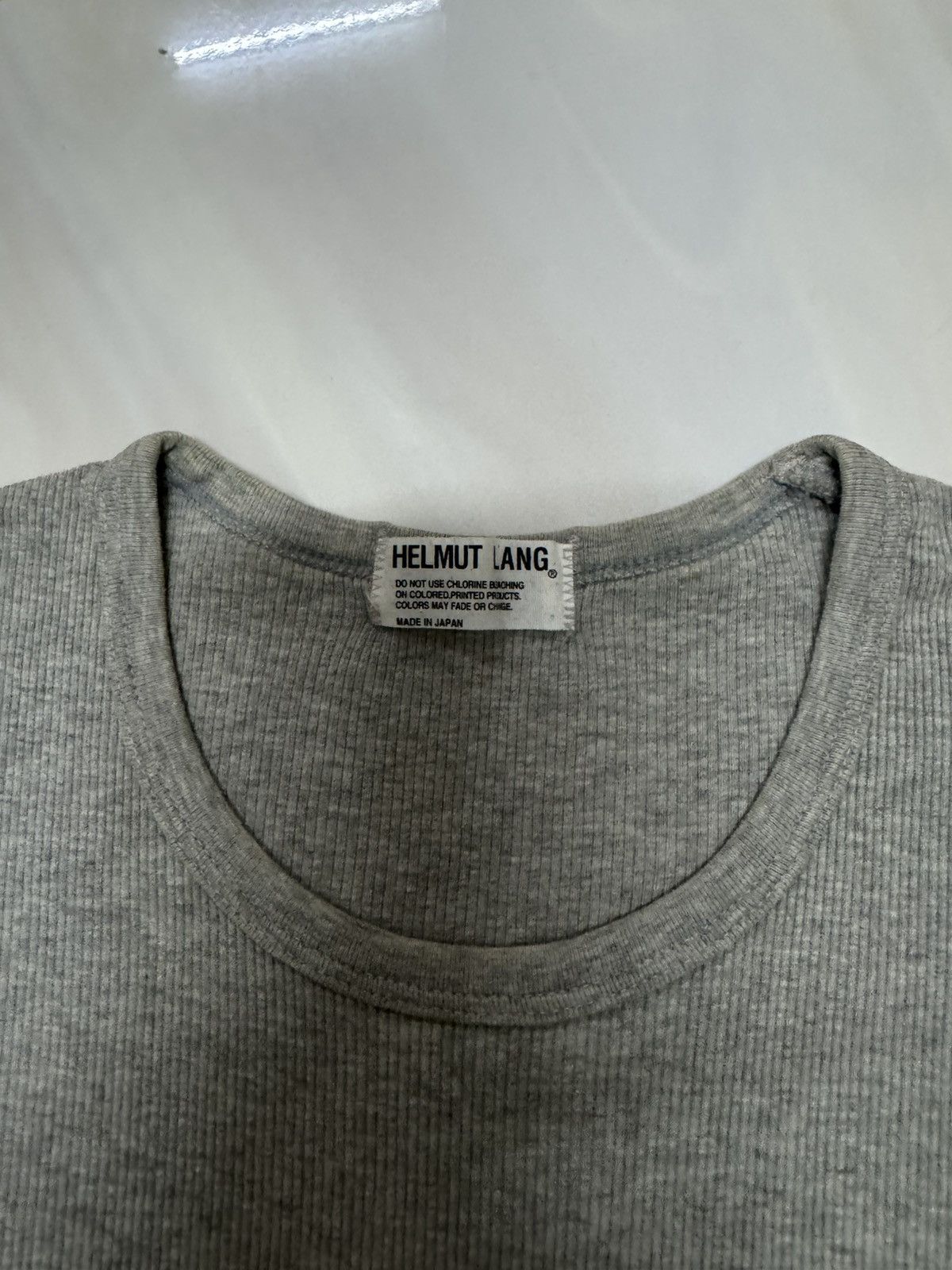Helmut Lang Helmut Lang Ribbed Tshirt Size US L / EU 52-54 / 3 - 6 Thumbnail