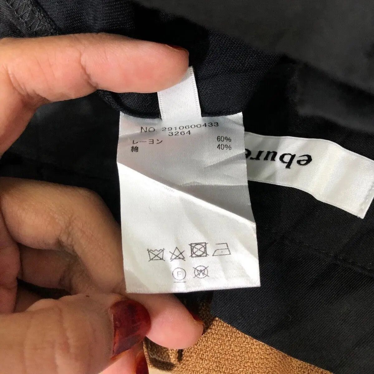 Japanese Brand EBURE JAPAN DESIGNER Low Crotch Avant Garde Pant Chino Slack Size 28" / US 6 / IT 42 - 7 Thumbnail