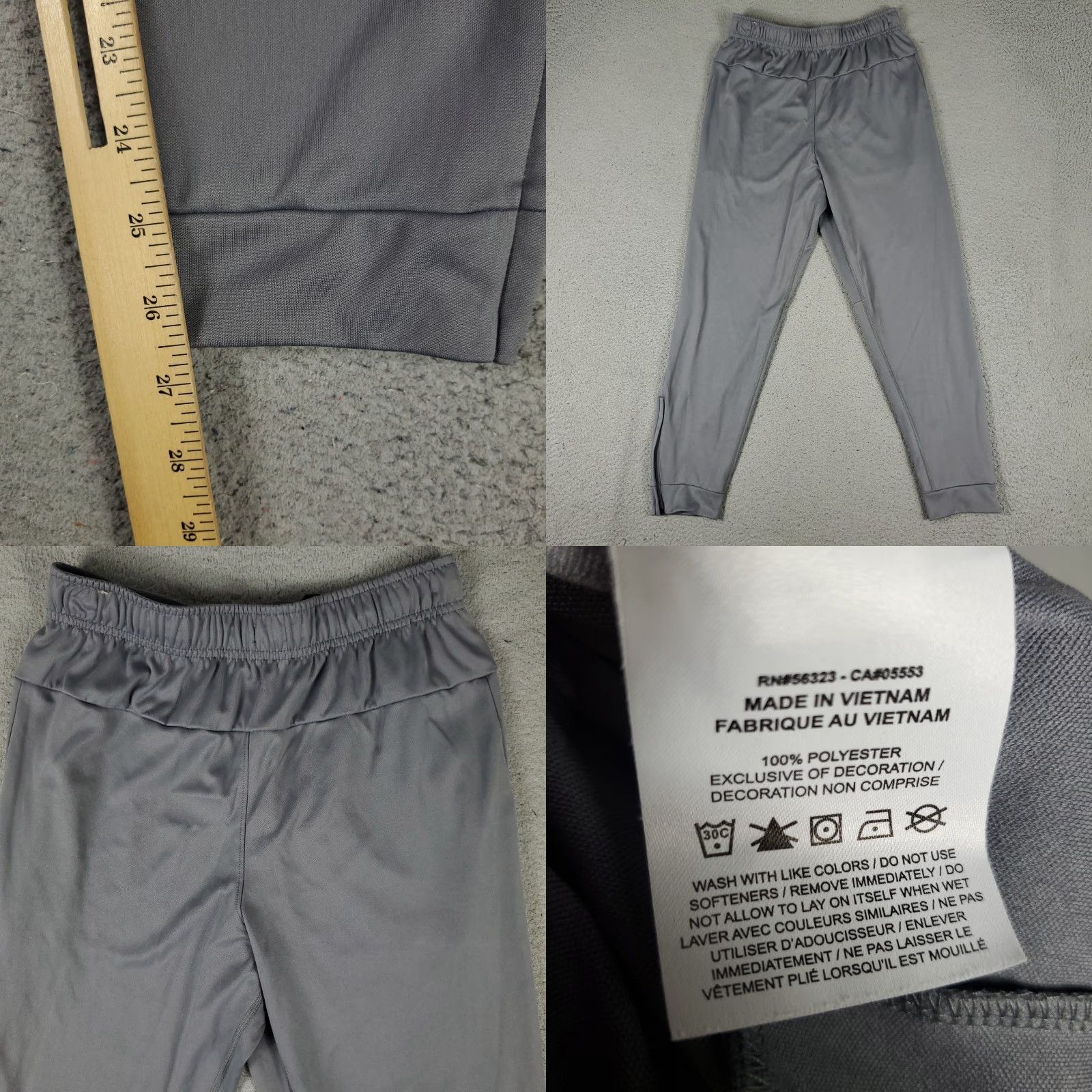 Nike Nike Pants Mens Small Gray Lightweight Ankle Zip Sweatpants Sweatpants Regular Pockets Modern Sports 90s? Size US 29 - 8 Thumbnail