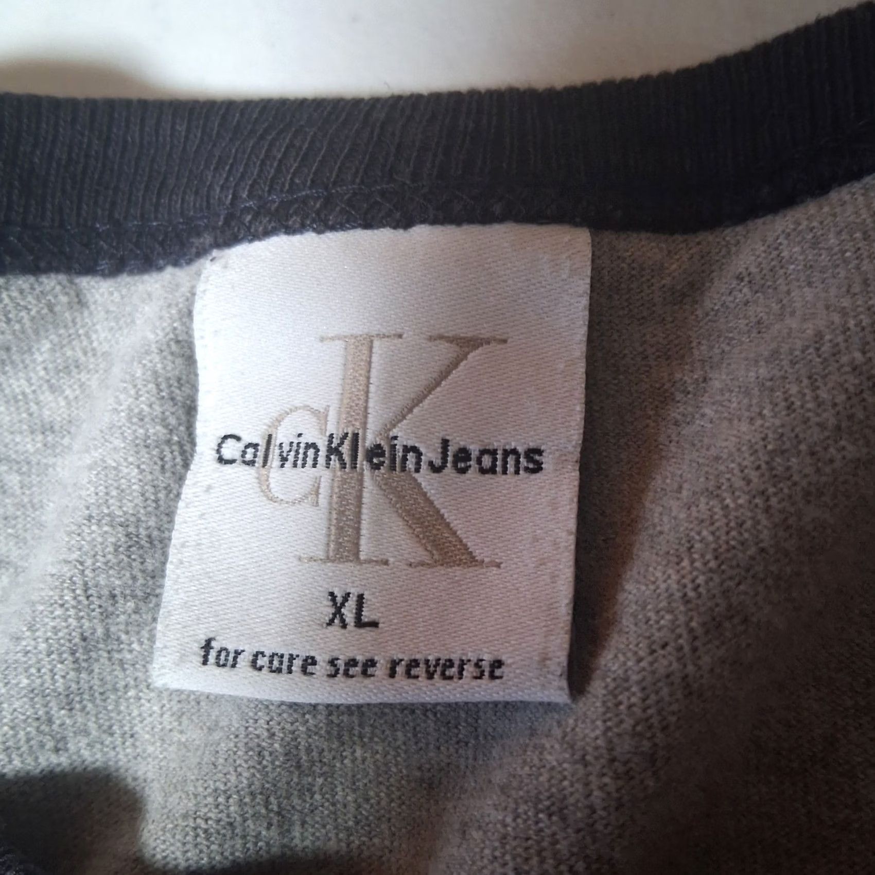 Calvin Klein VINTAGE Calvin Klein Jeans Shirt Men XL Gray Ringer T Graphic CK39 T-Shirt 90s CK Jeans Mens Size US XL / EU 56 / 4 - 6 Thumbnail