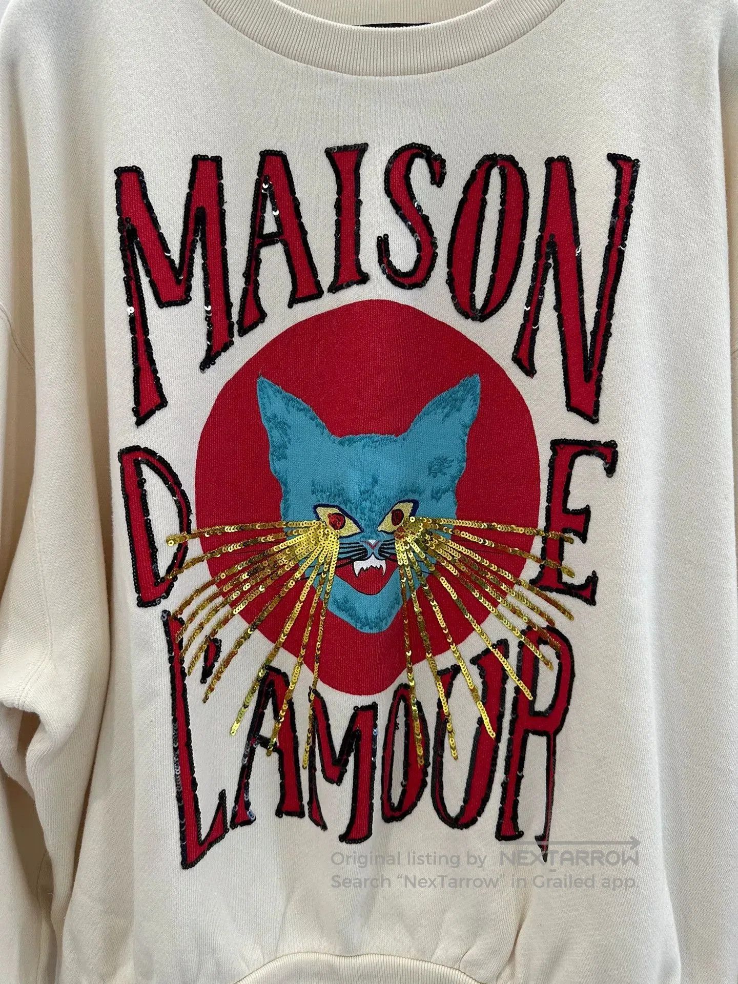 Gucci Gucci Sequin Cat Logo Sweatshirt S. Size S / US 4 / IT 40 - 4 Thumbnail
