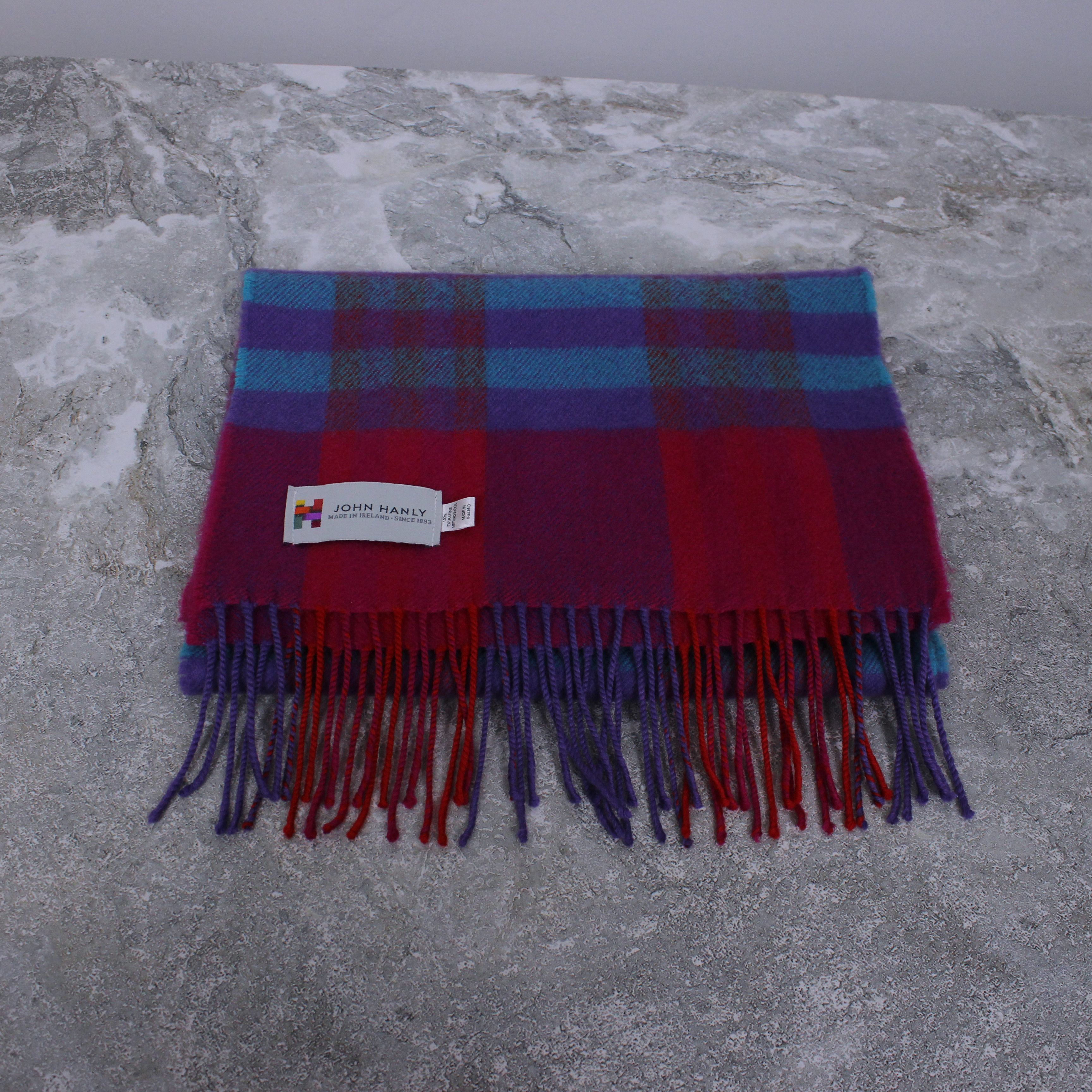Vintage John Hanly ireland merino wool scarf multi Size ONE SIZE - 9 Thumbnail