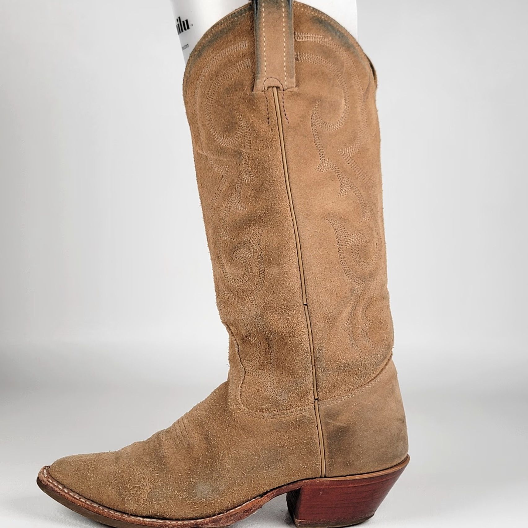 Tony Lama Tony Lama Boots Cowboy Ranchwear Boots Western Outpost 13" Brown Suede Almond Toe Pull On Men 5.5 B Casual Workwear Mens Size US 6 / EU 39 - 6 Thumbnail